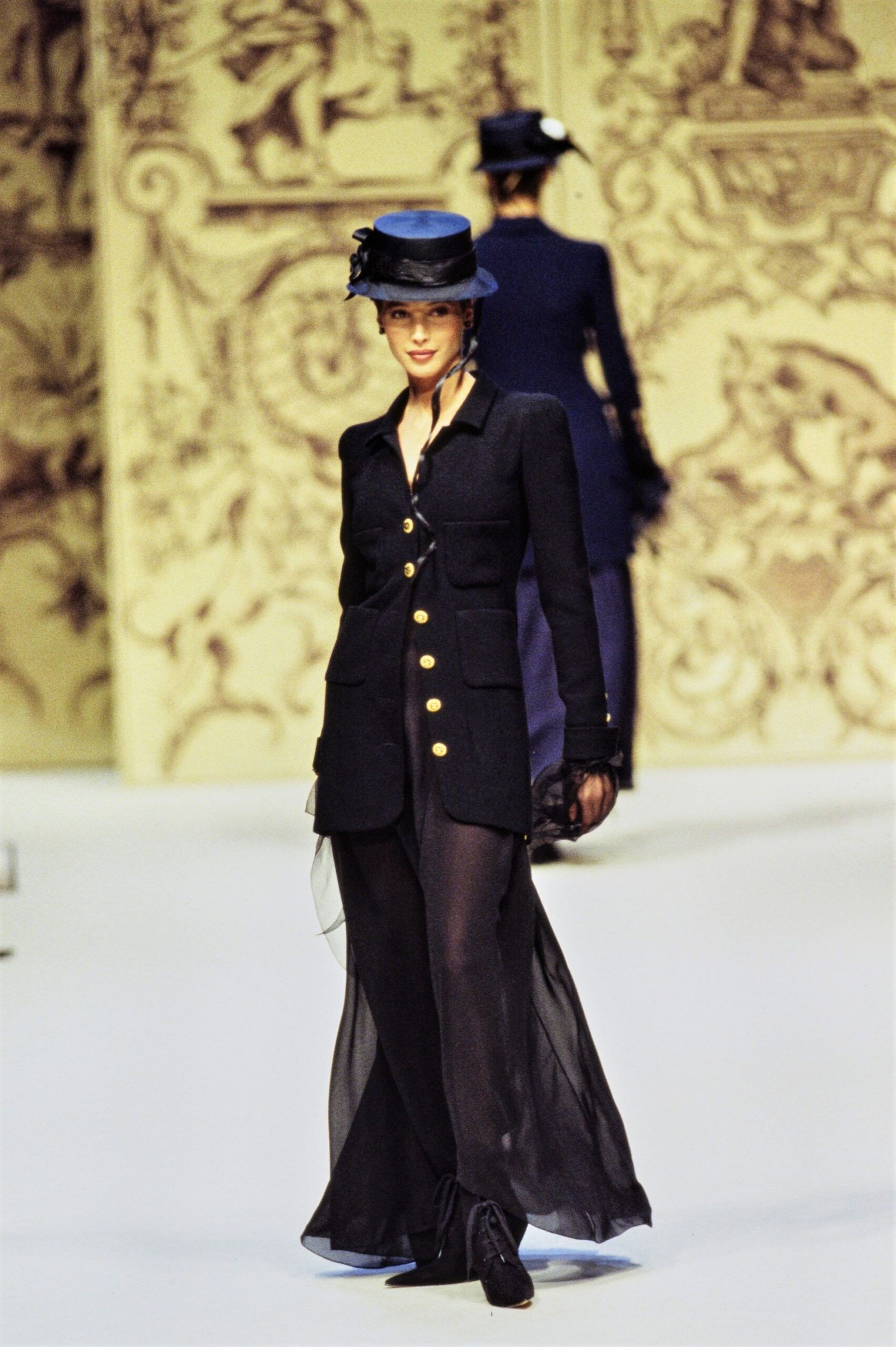 black asymmetric fitted layered sheer flowing skirt