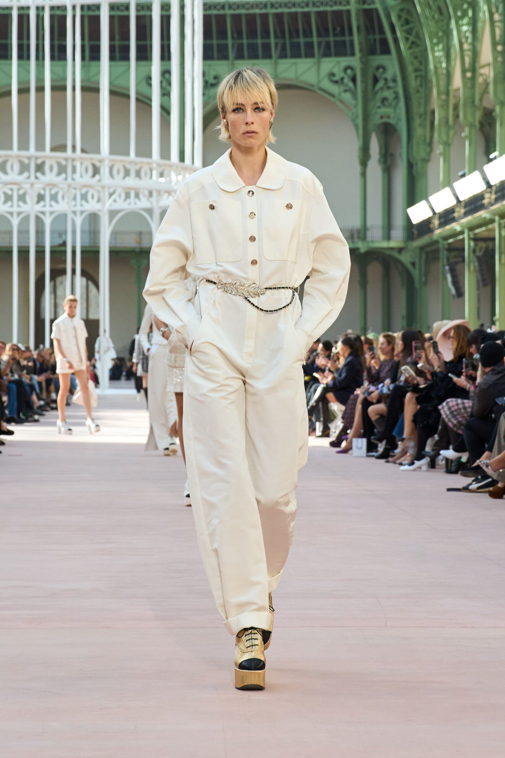 white cotton relaxed straight-leg pants