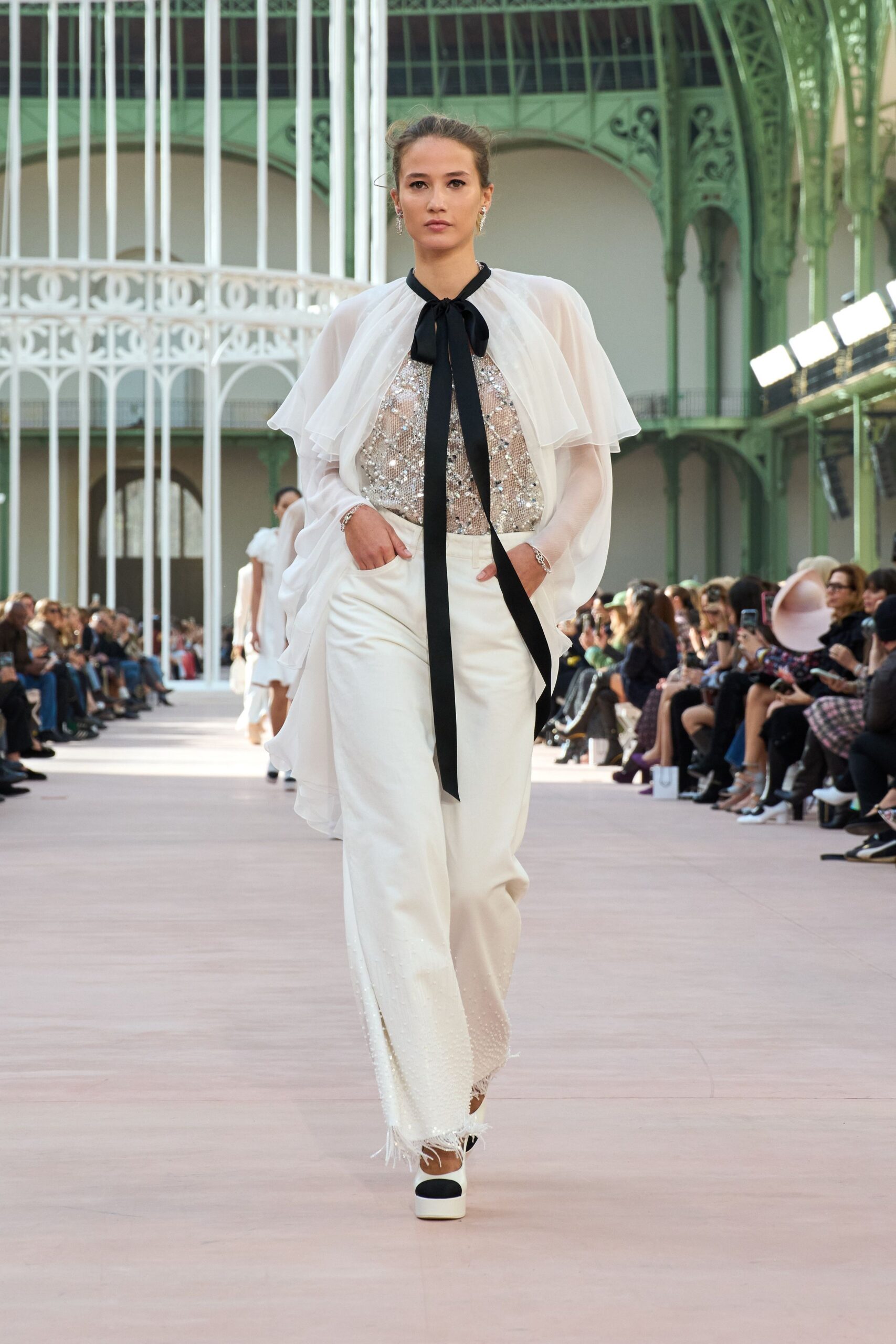 white cotton relaxed straight-leg pants