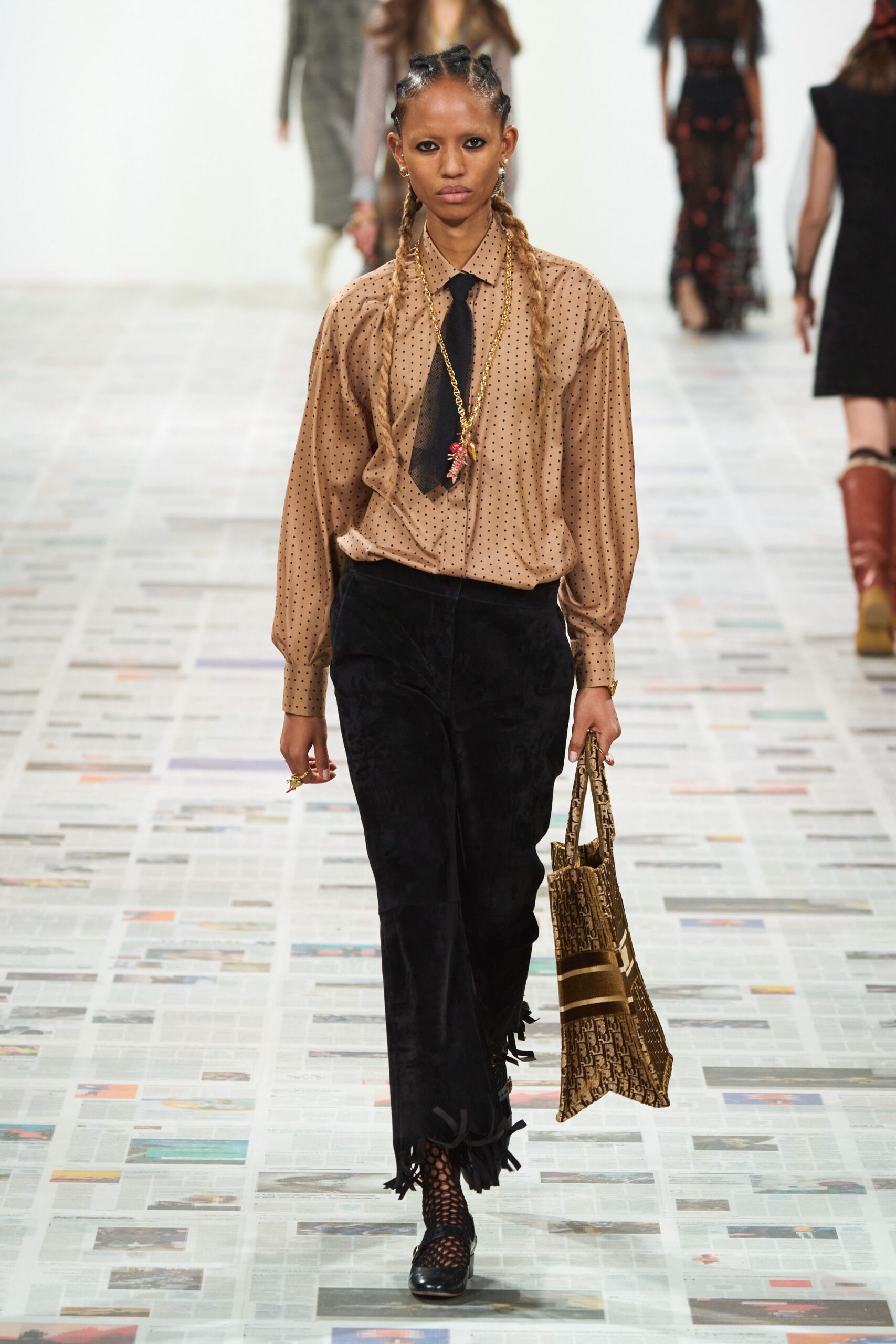 beige silk long-sleeve collared relaxed pleated shirt