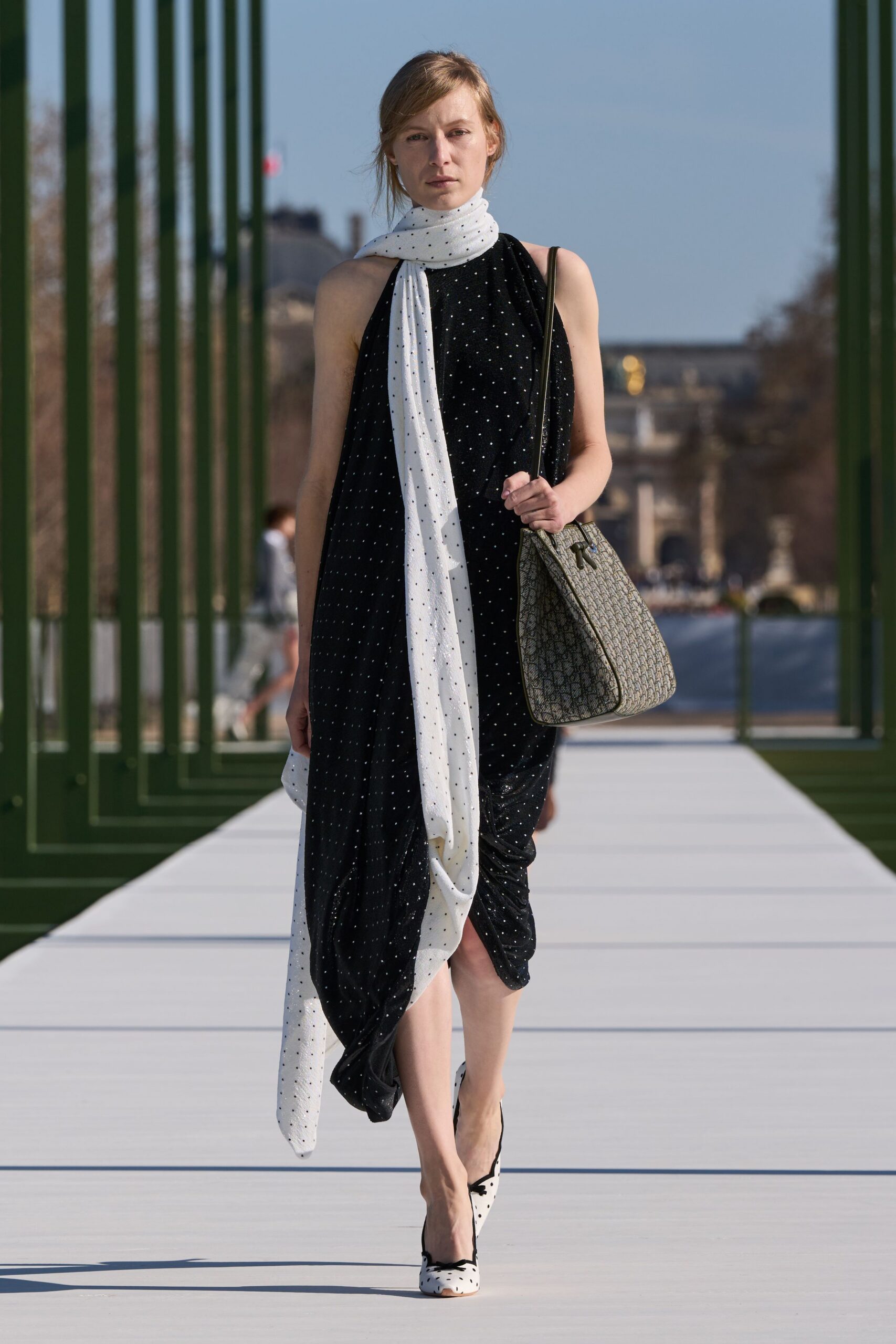white silk scarf
