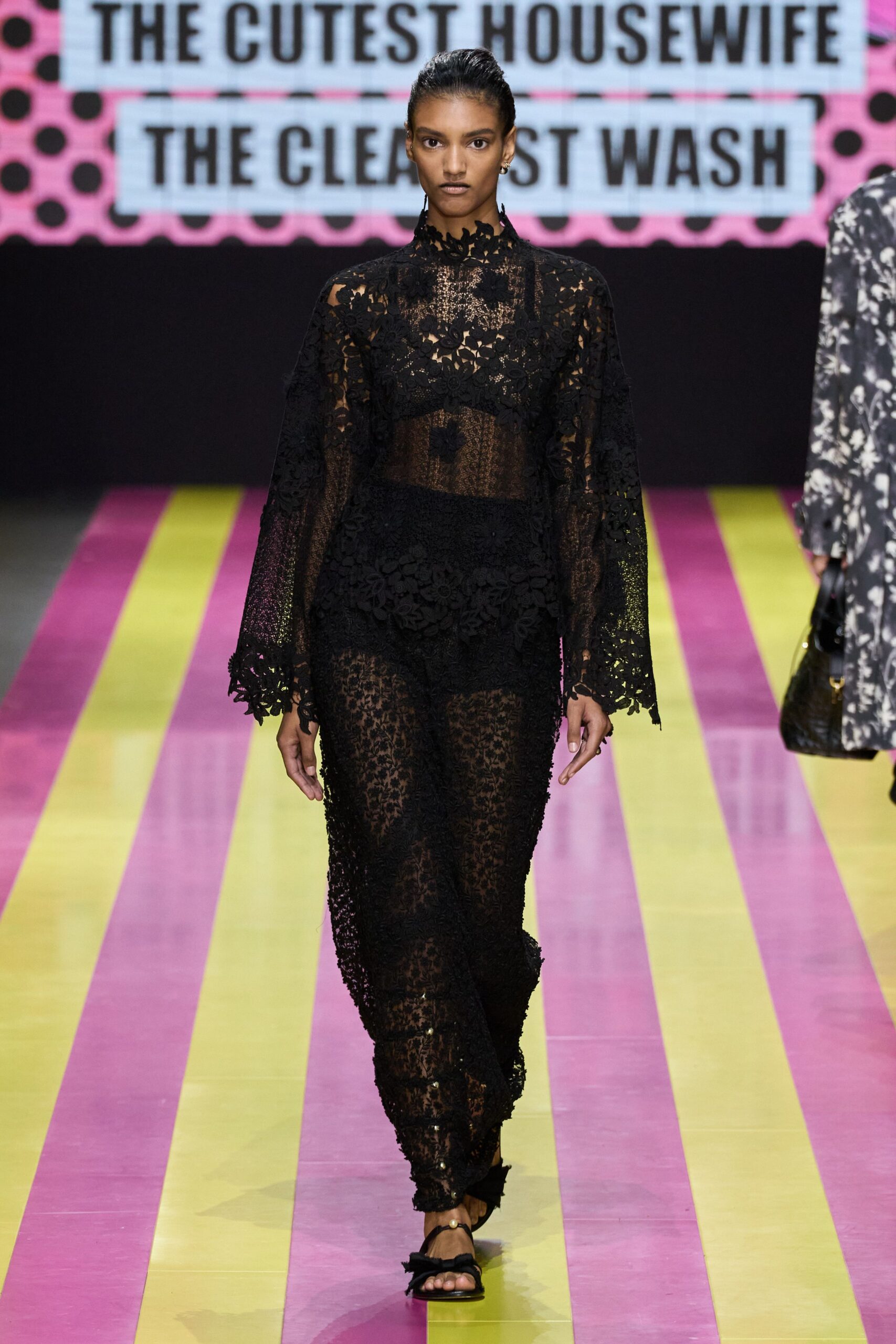 black lace fitted jumpsuit