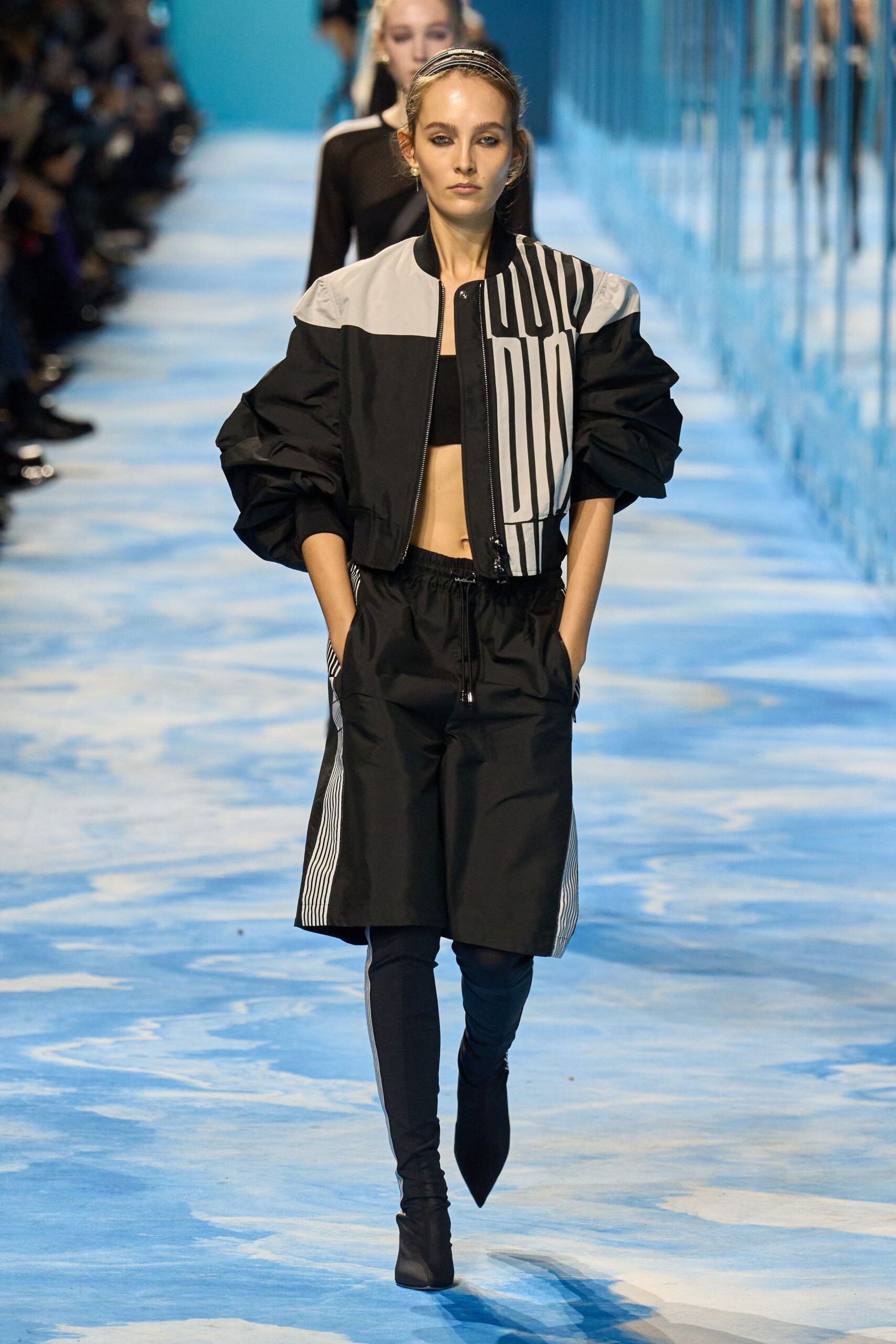black and white relaxed jacket