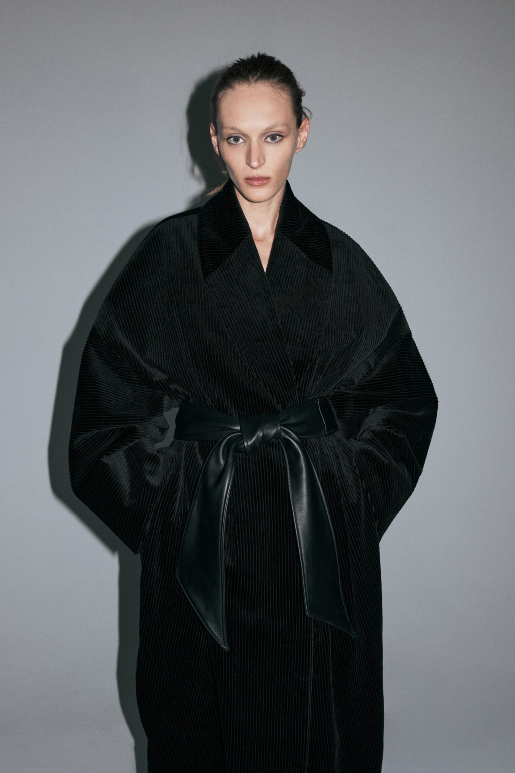 black velvet relaxed coat