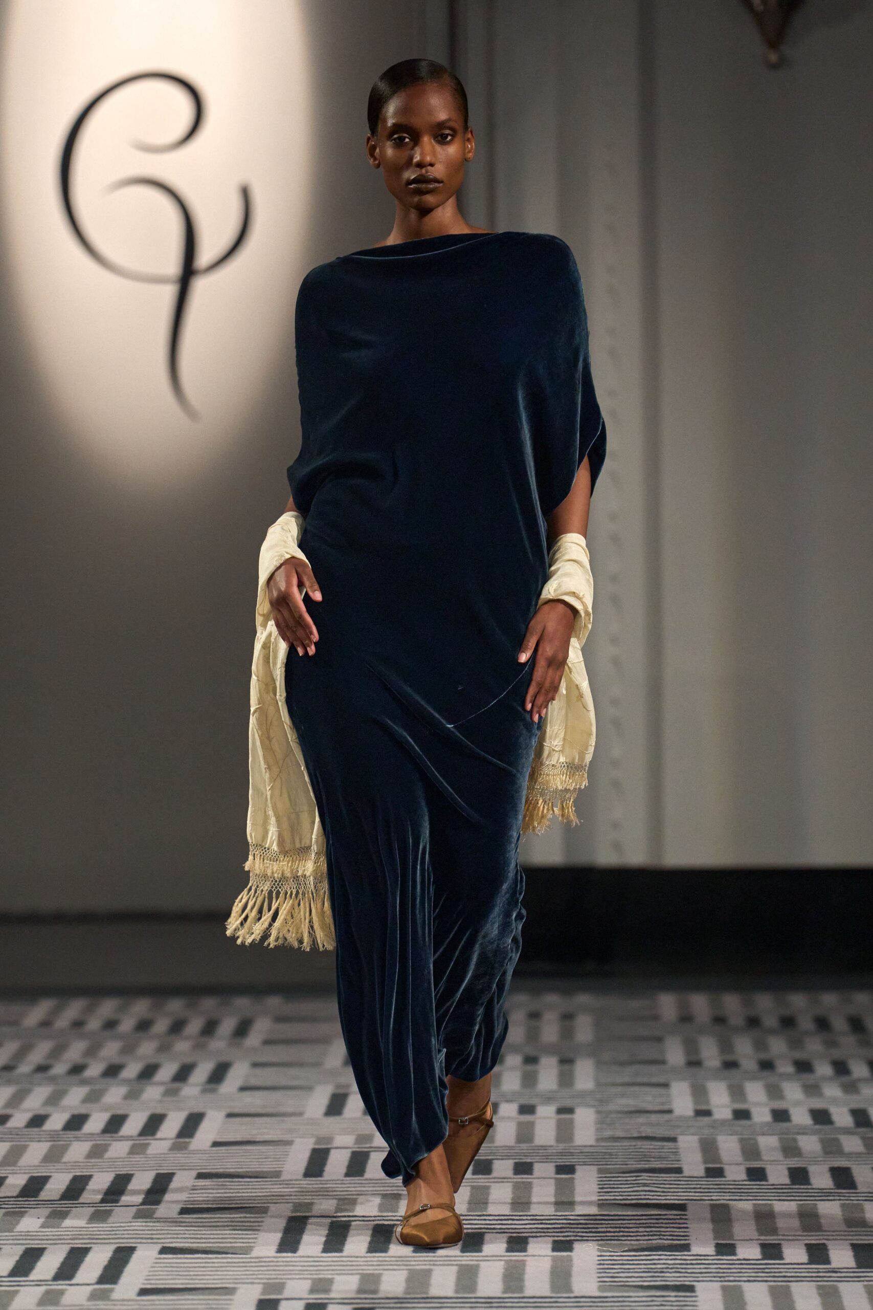 blue velvet sleeveless relaxed draped flowing maxi dress