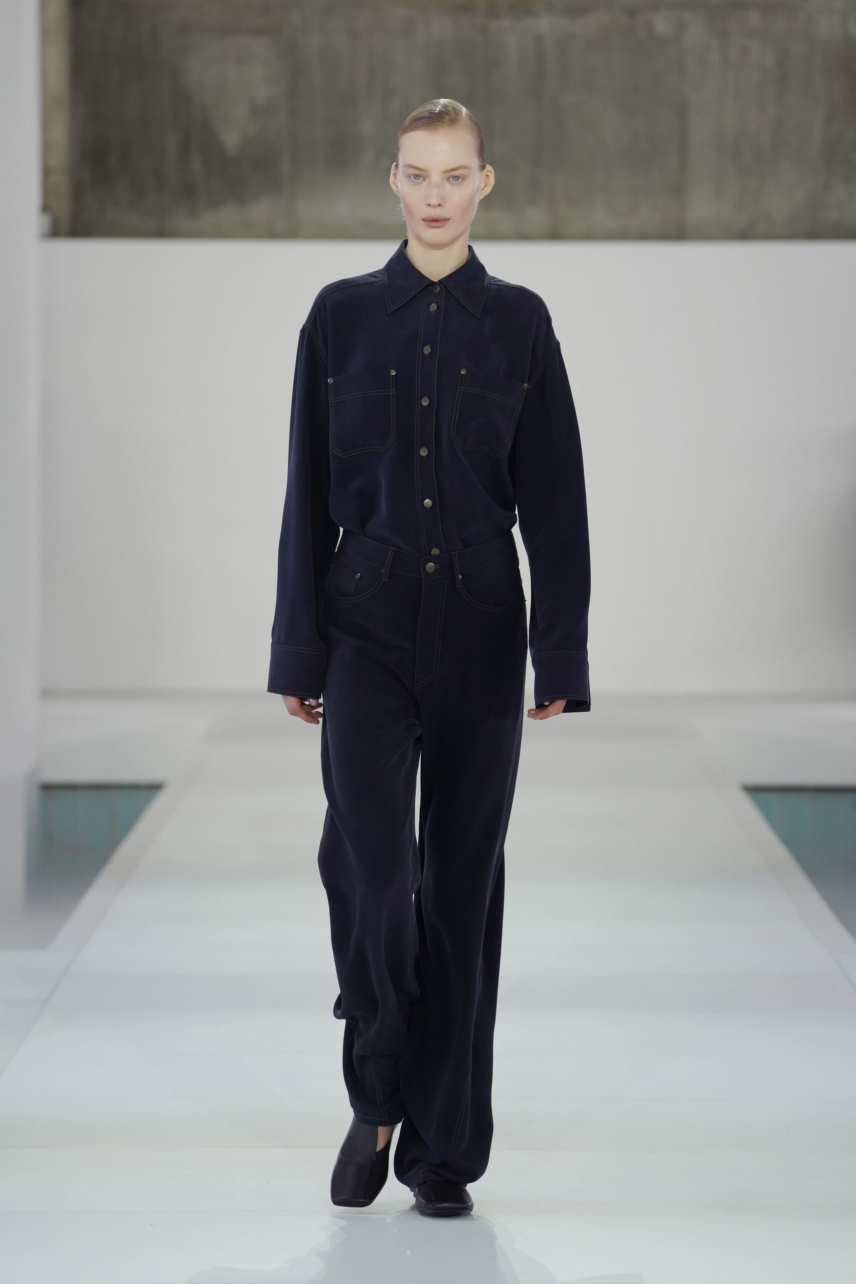 blue denim shirt and pants