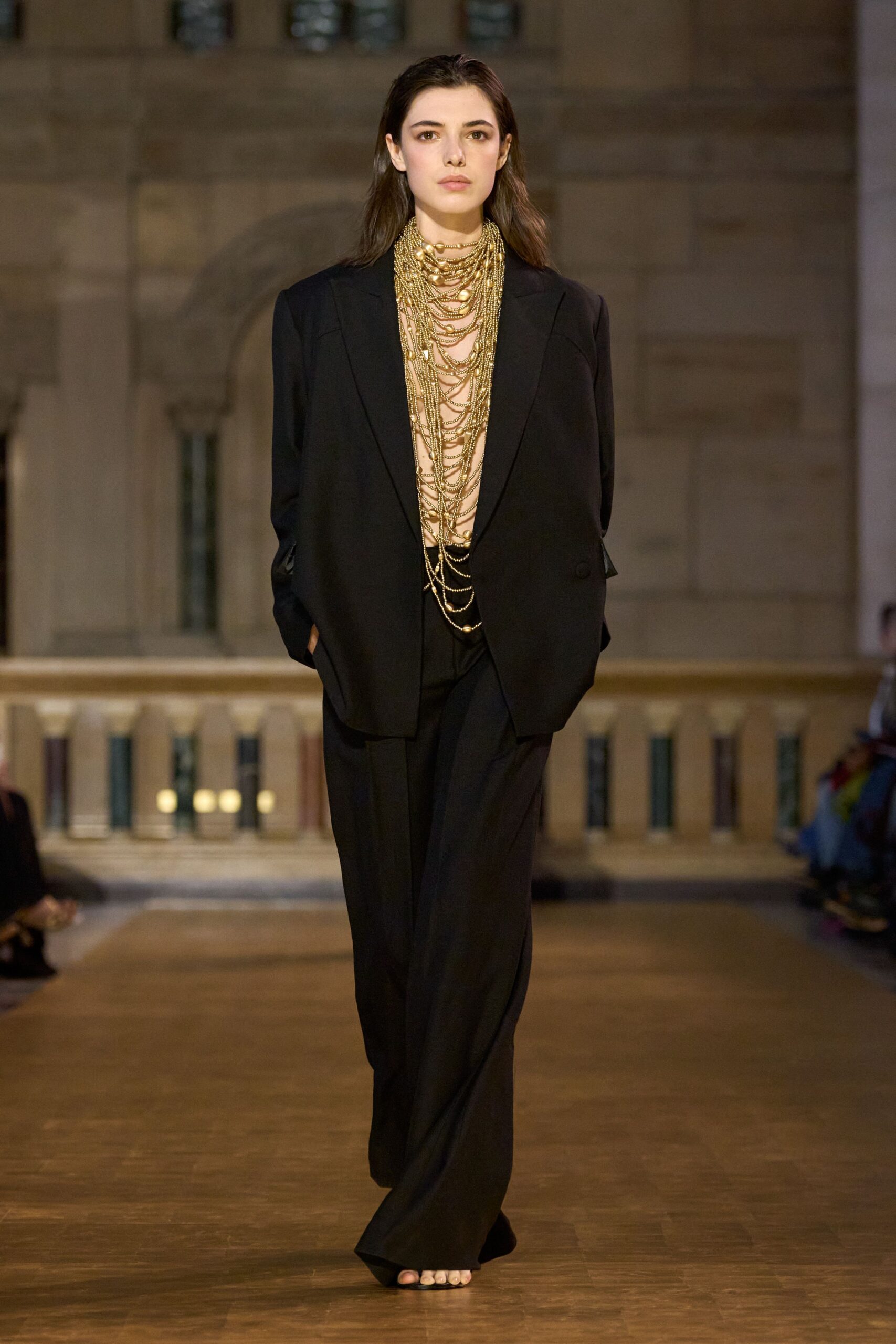 black oversized blazer and pants