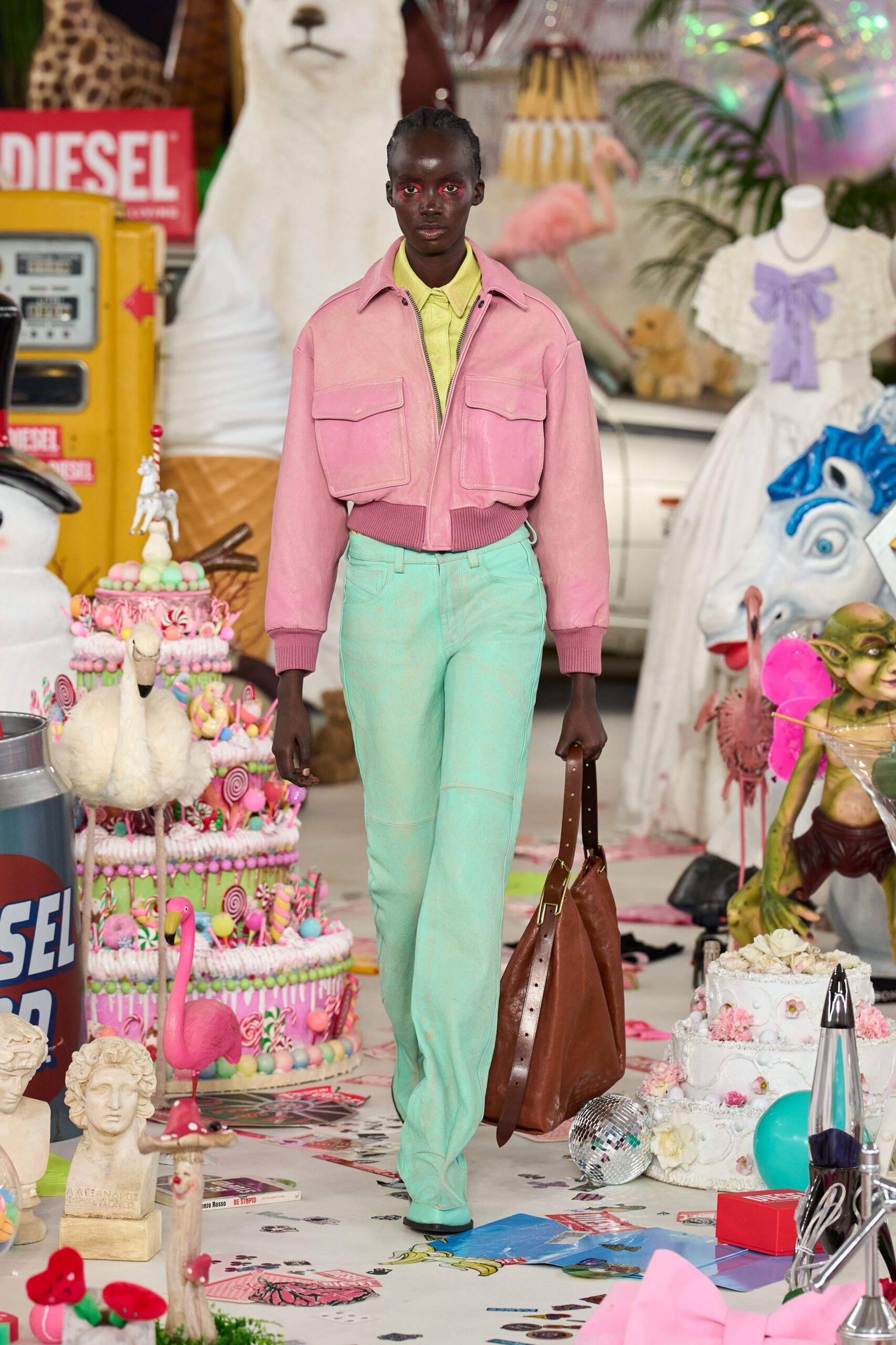 pink cotton long-sleeve collared fitted jacket