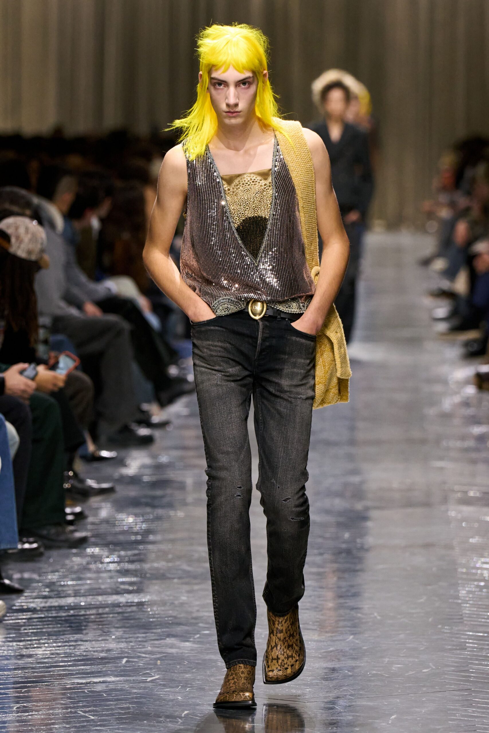 black denim slim straight-leg jeans