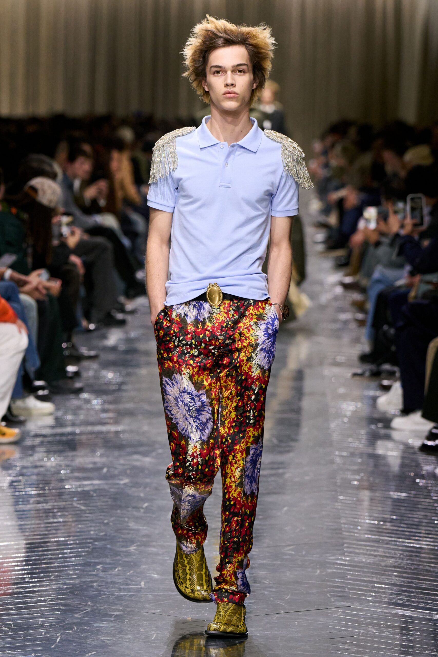 multi cotton relaxed flared pants