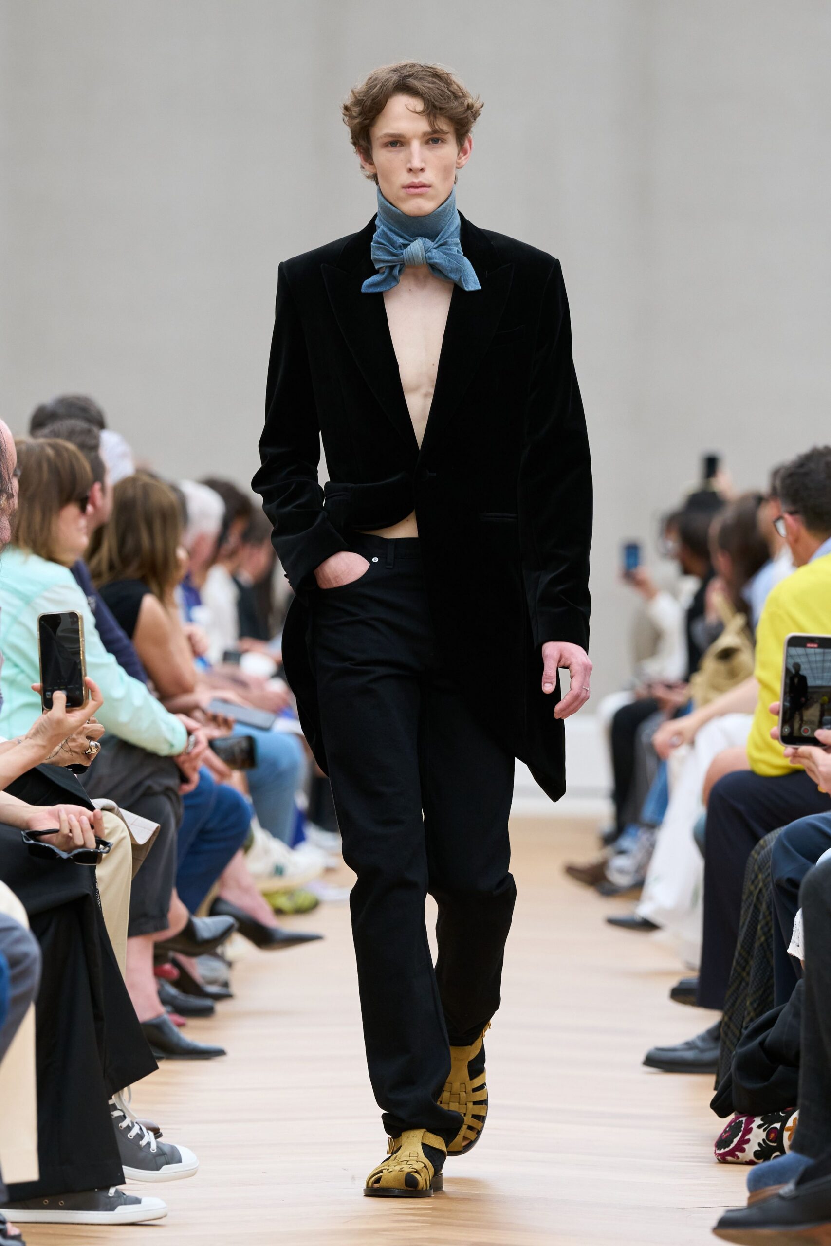 black cotton slim straight-leg pants