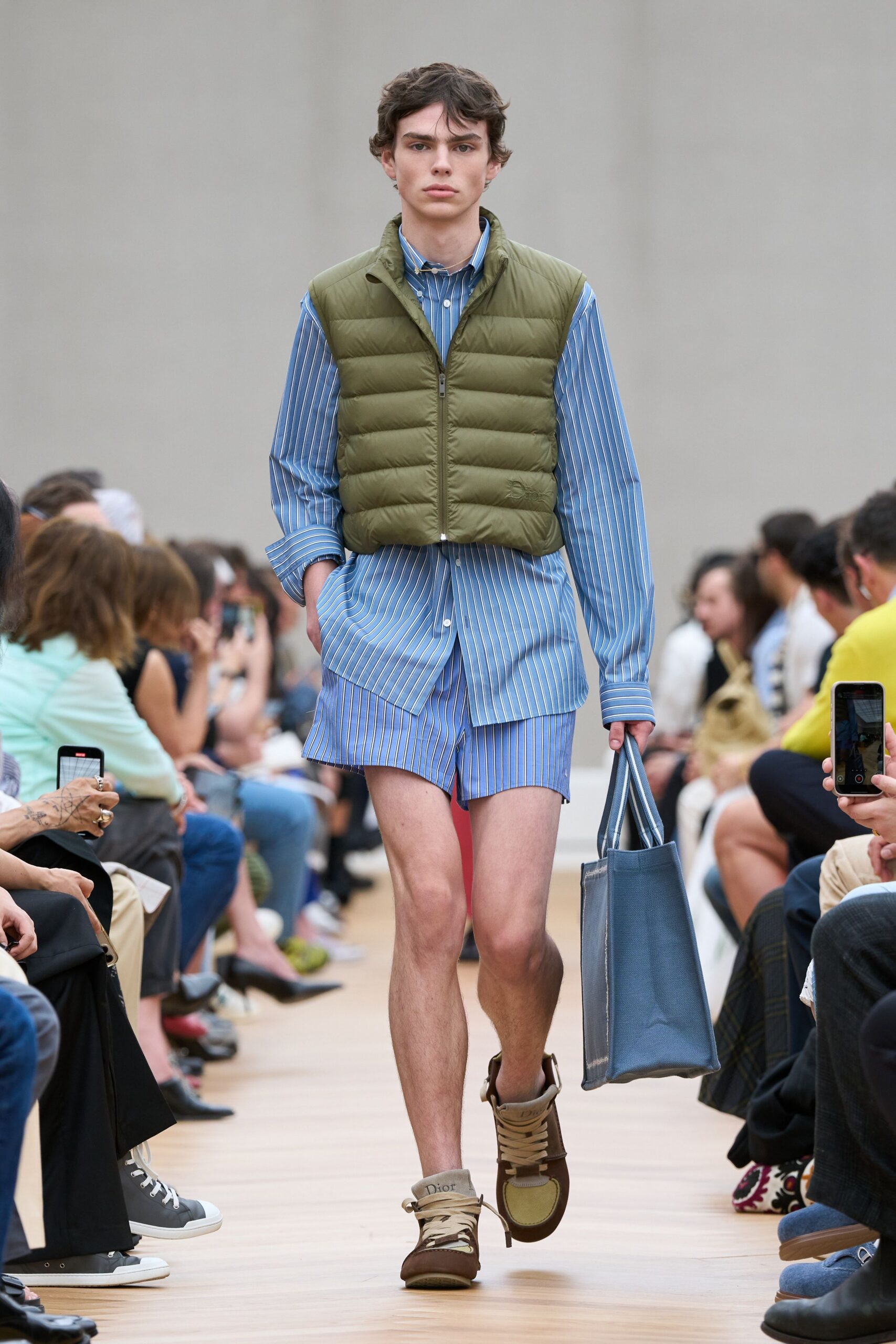 green jersey fitted padded vest