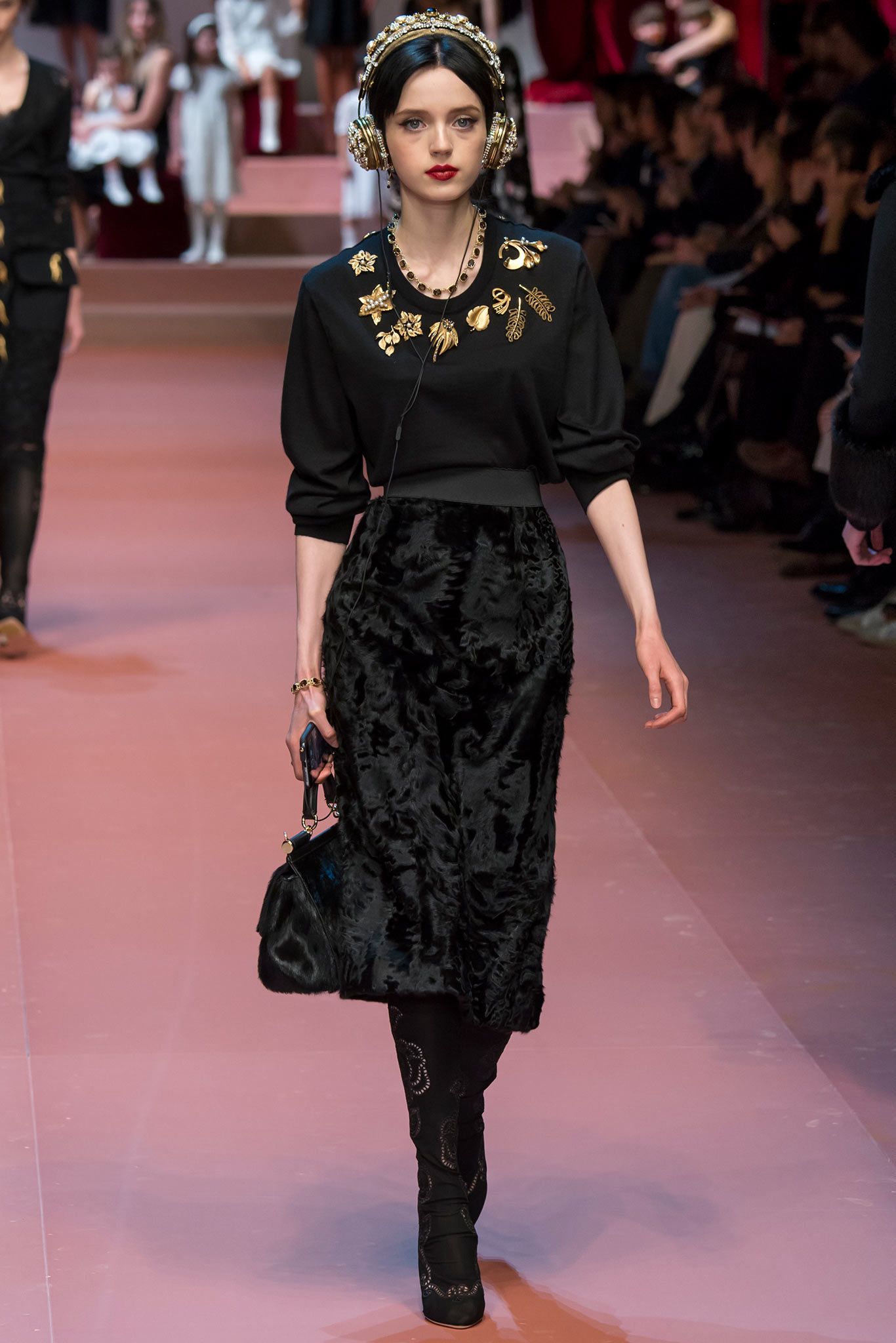 black velvet fitted pencil midi skirt