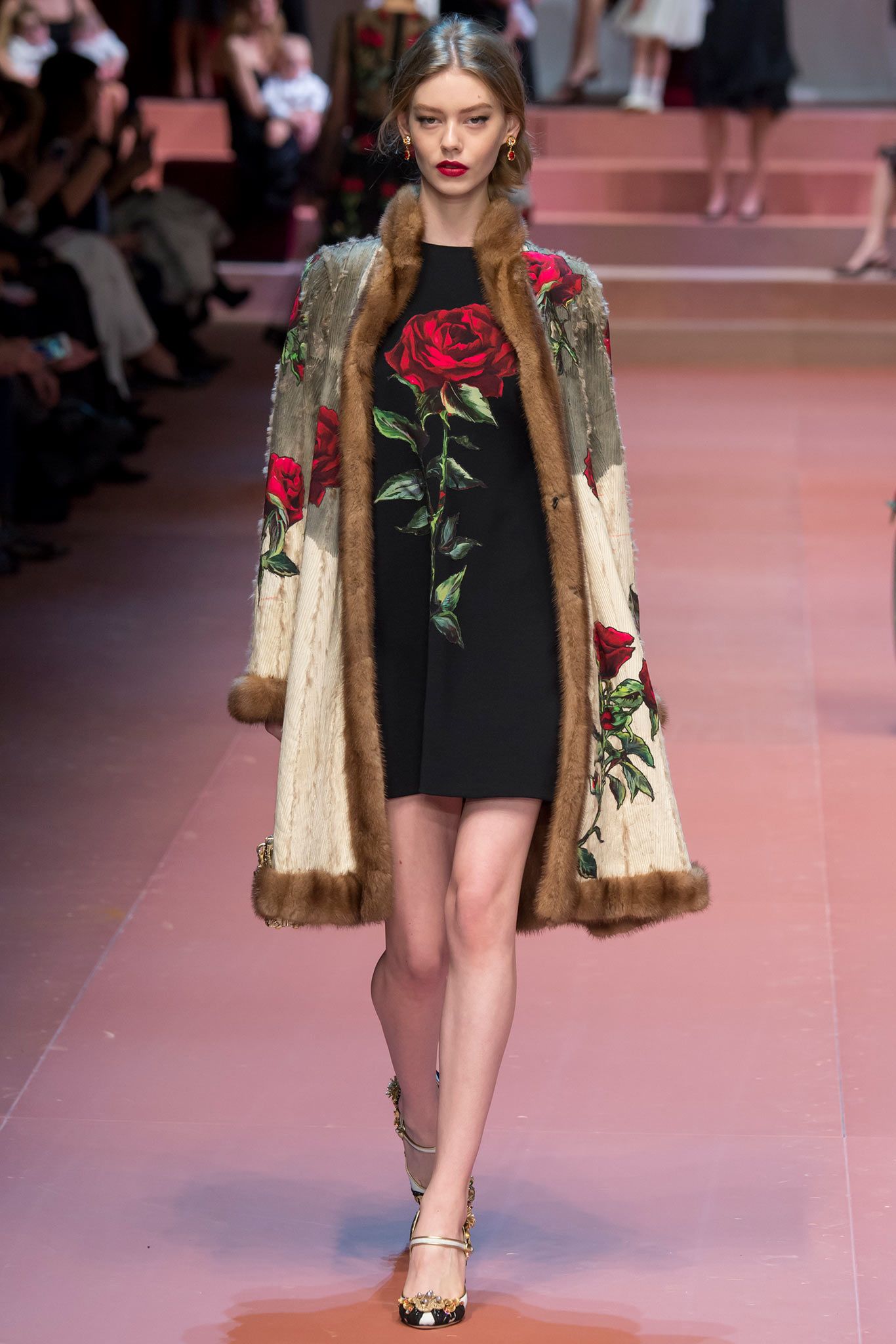 beige silk long-sleeve relaxed embroidered coat