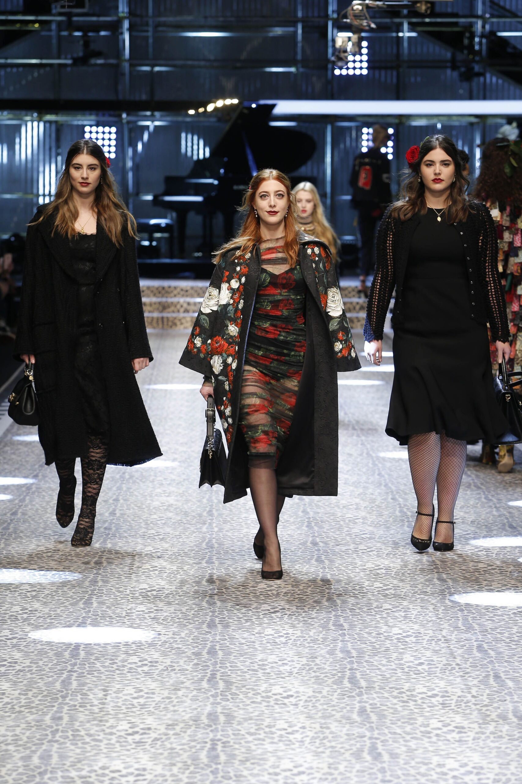 black silk long-sleeve relaxed embroidered coat