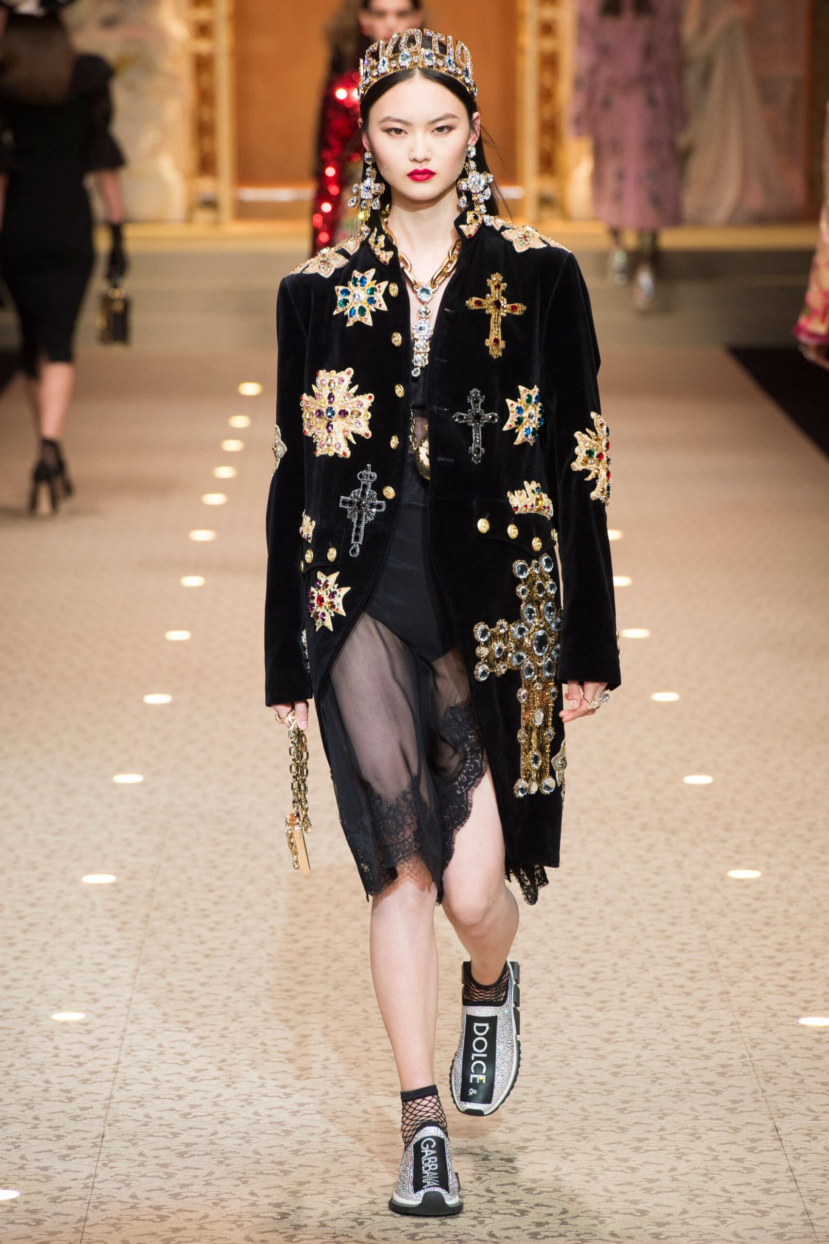 black velvet coat with embroidered details
