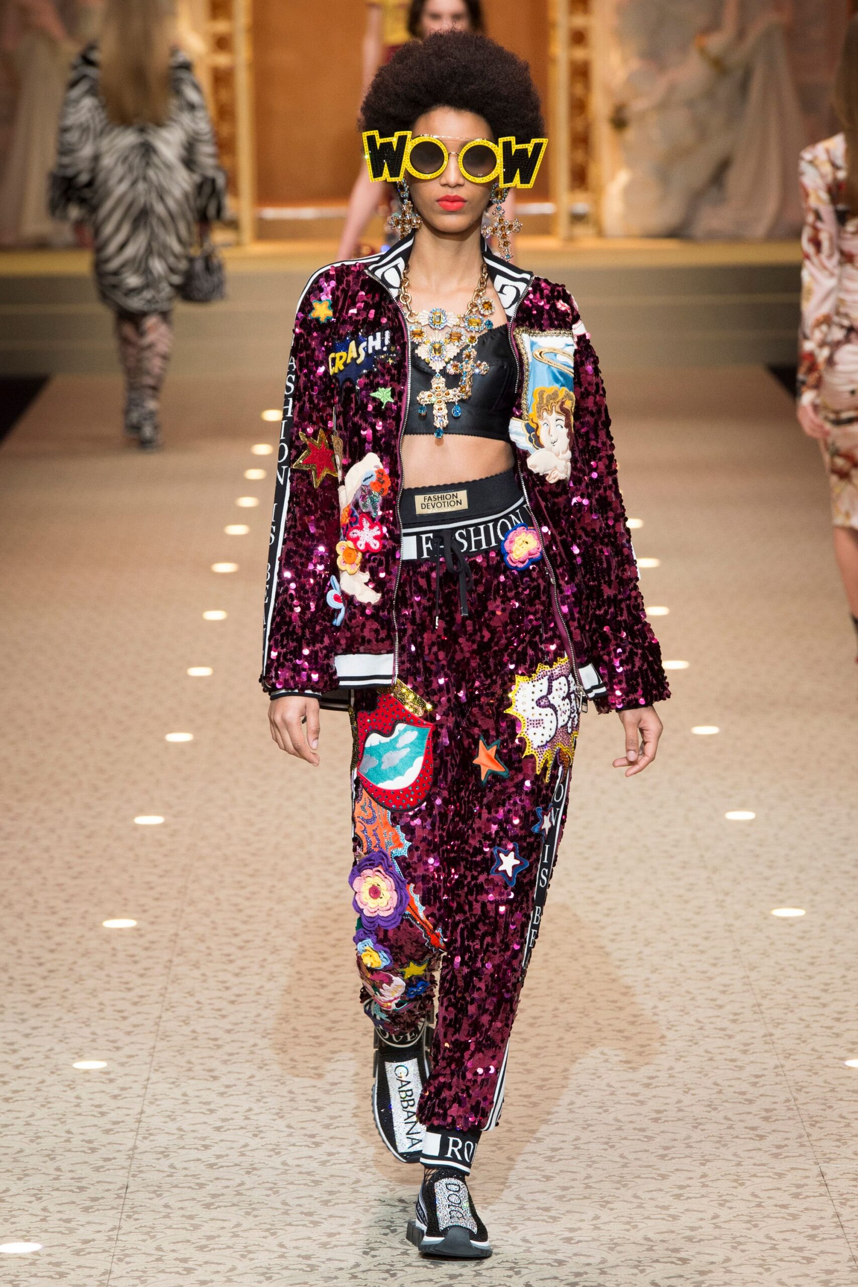 purple sequin jacket and pants