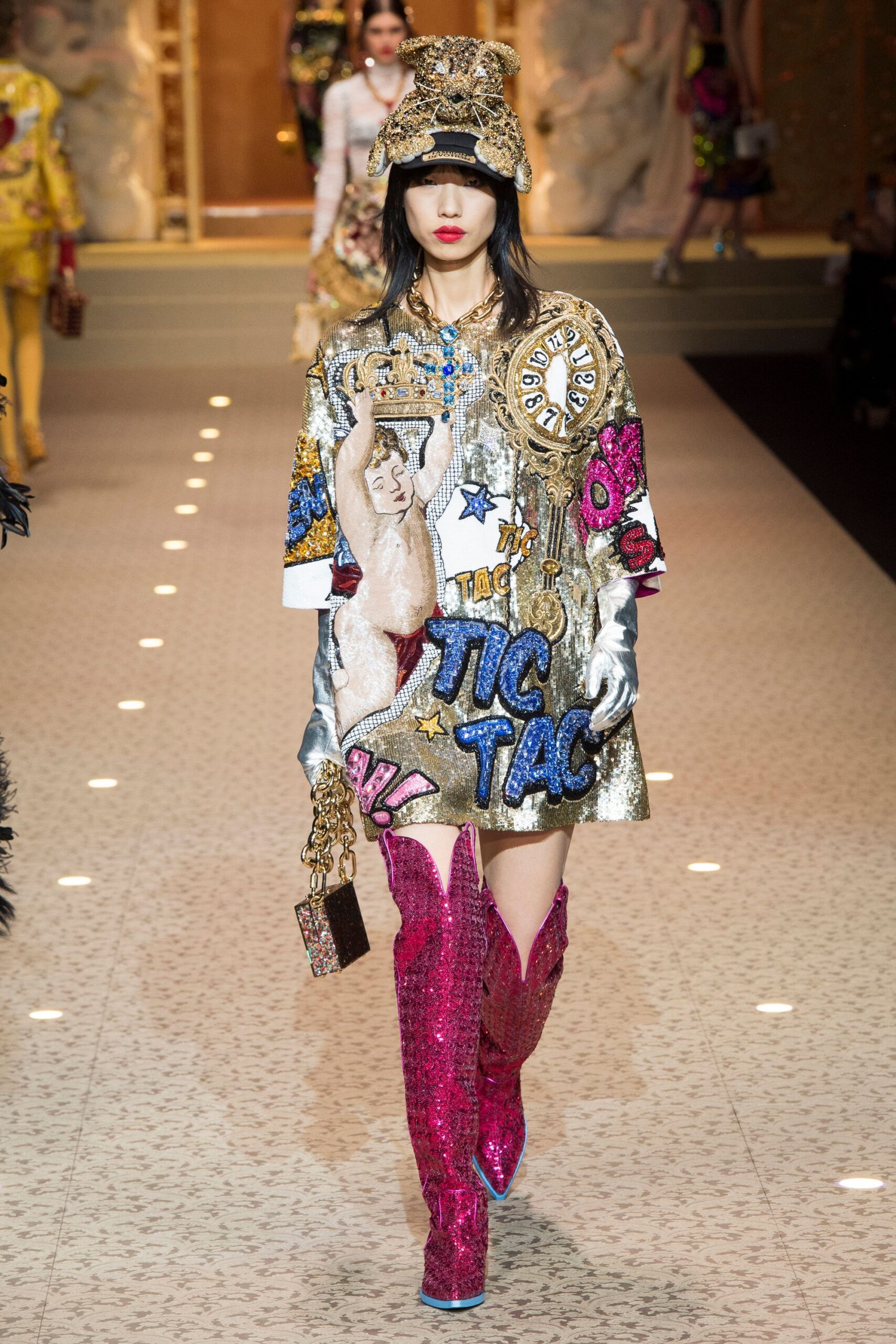 multi-colored oversized sequin dress