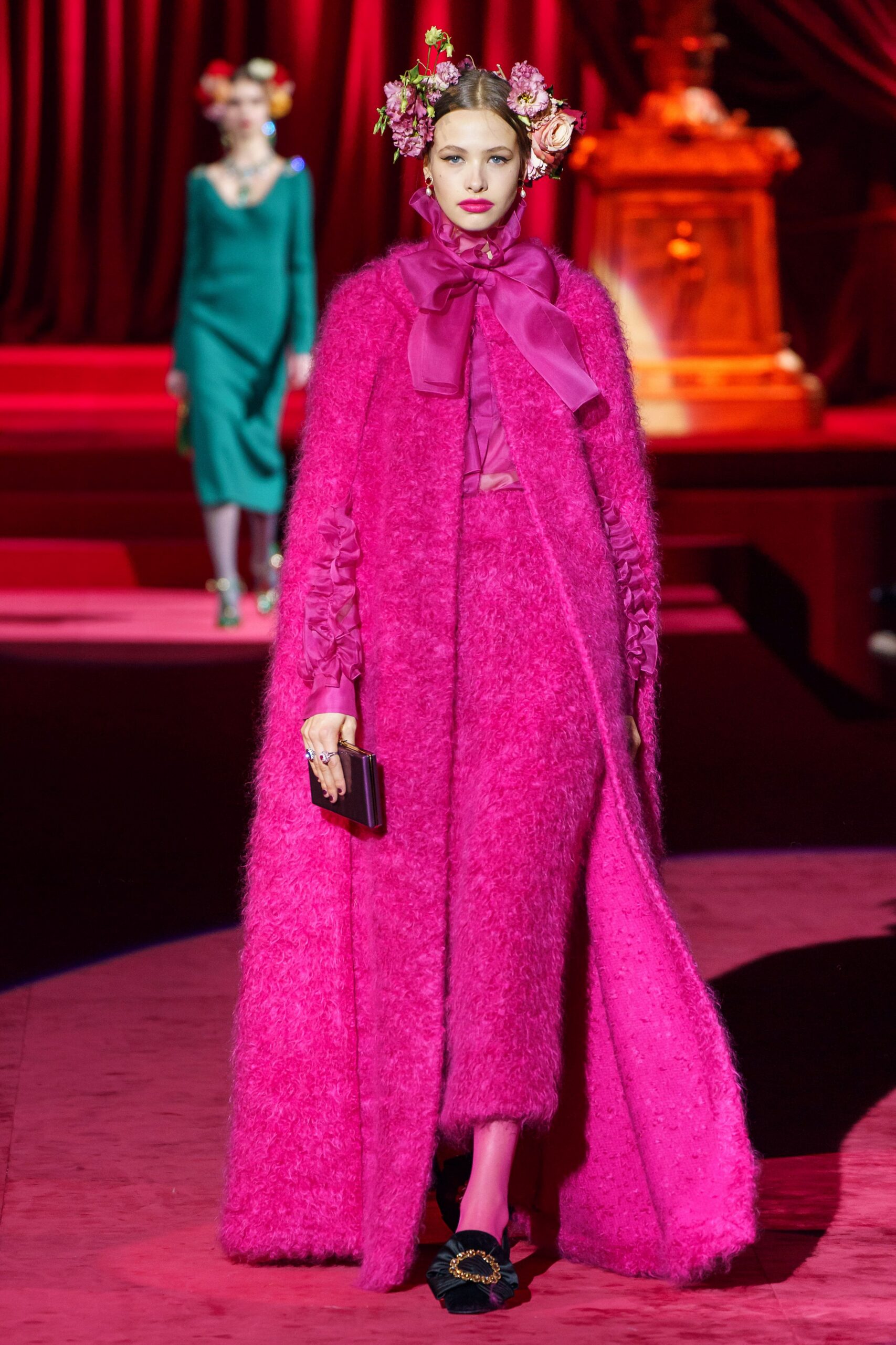 pink oversized wool coat