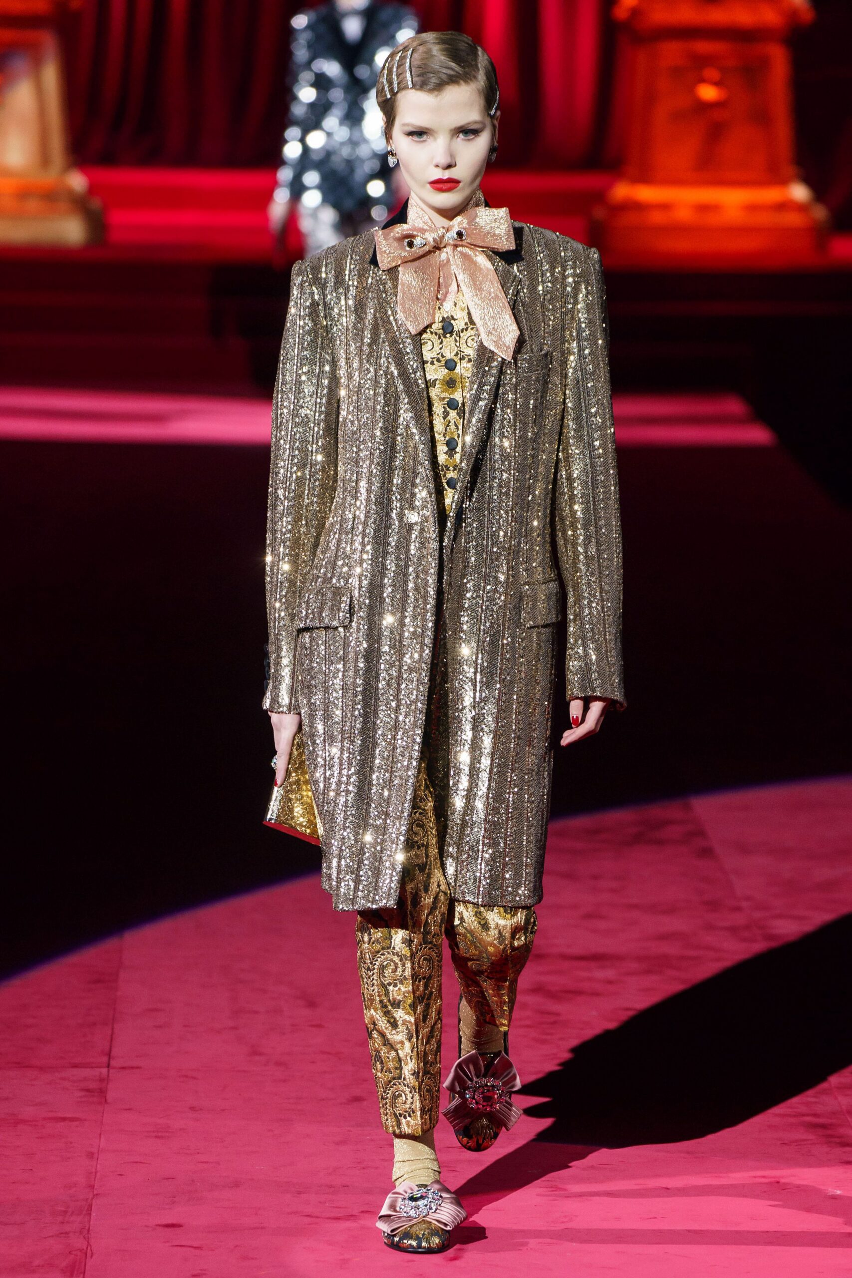 gold metallic embellished shiny shoes