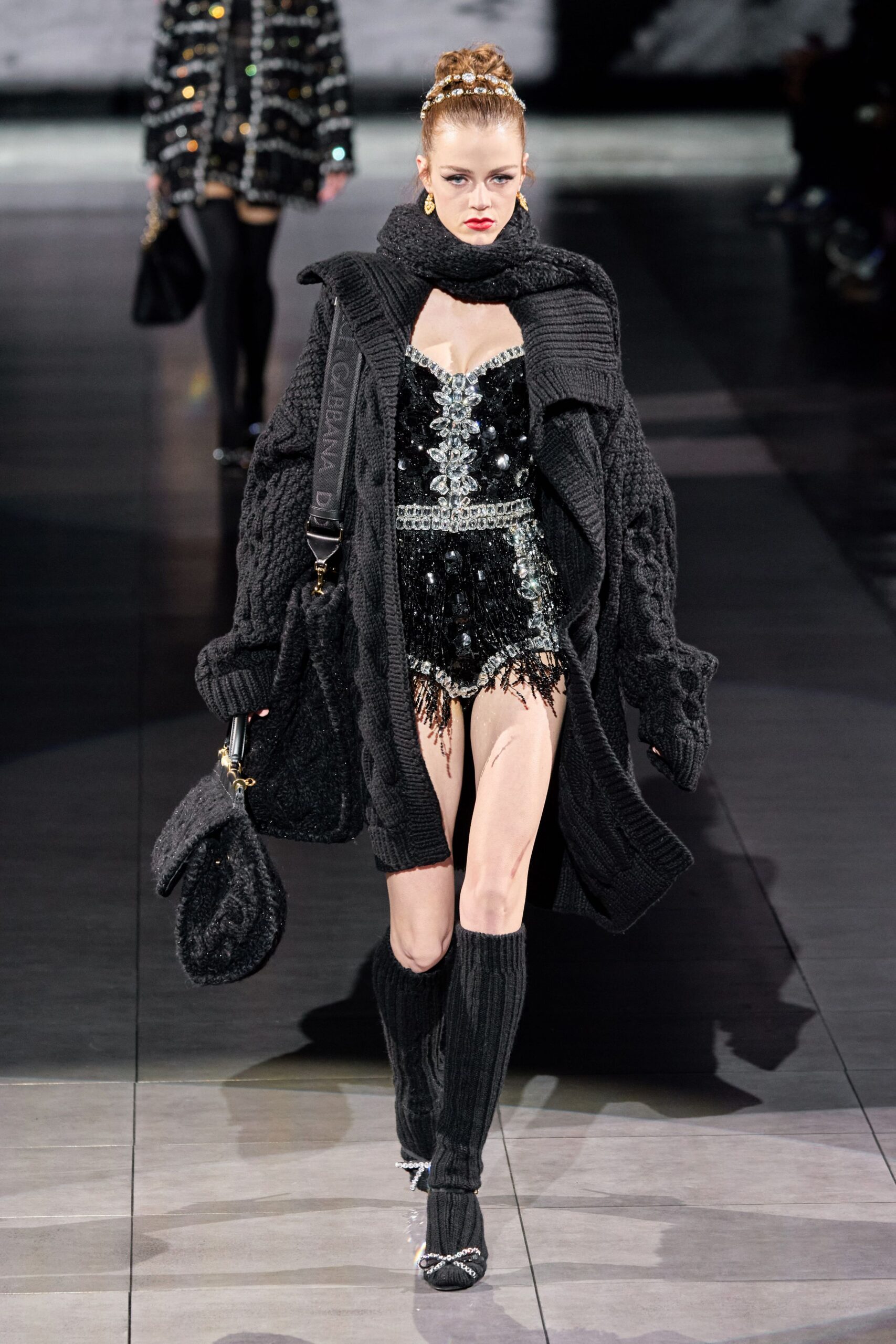 black leather boots