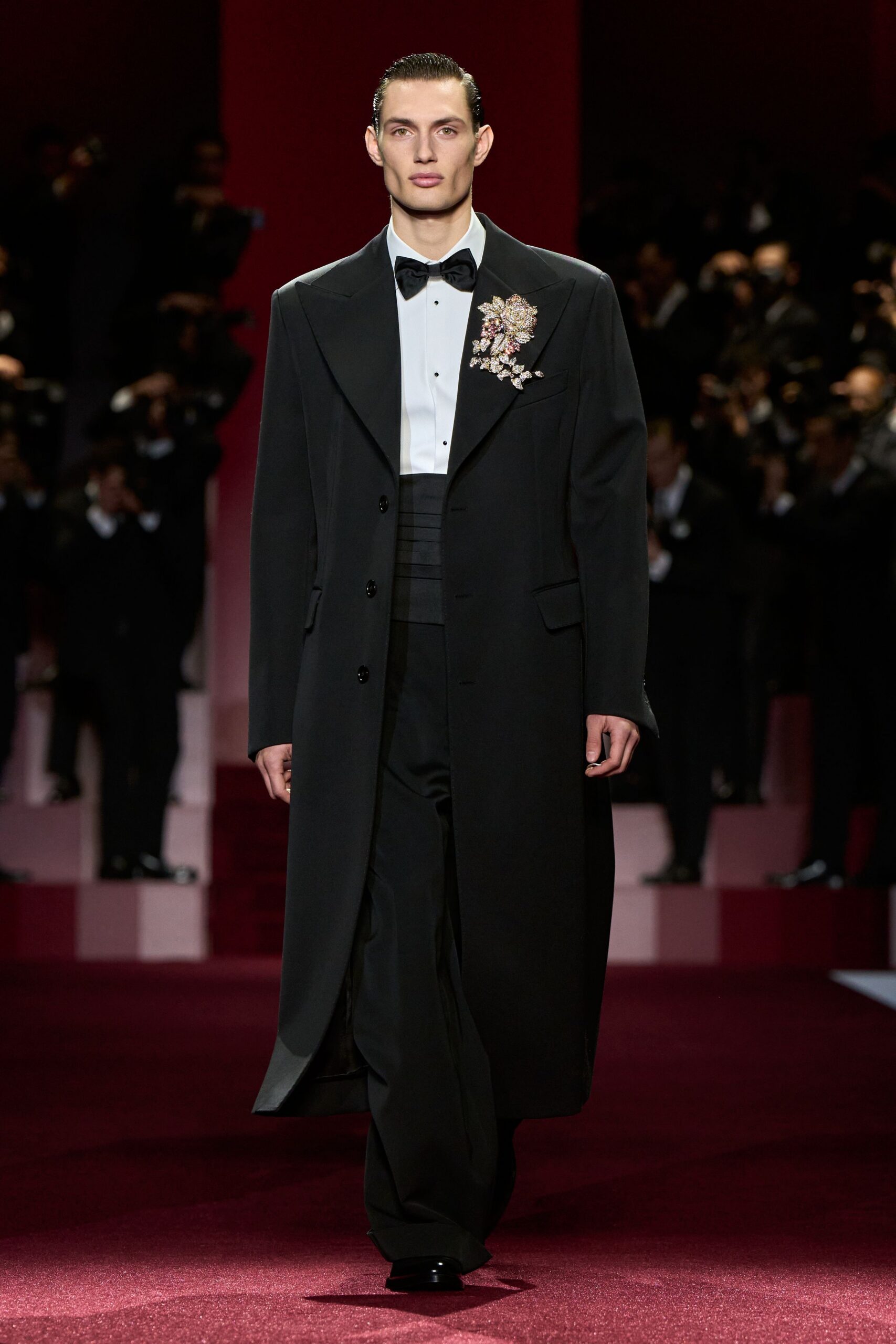 black wool coat with white shirt