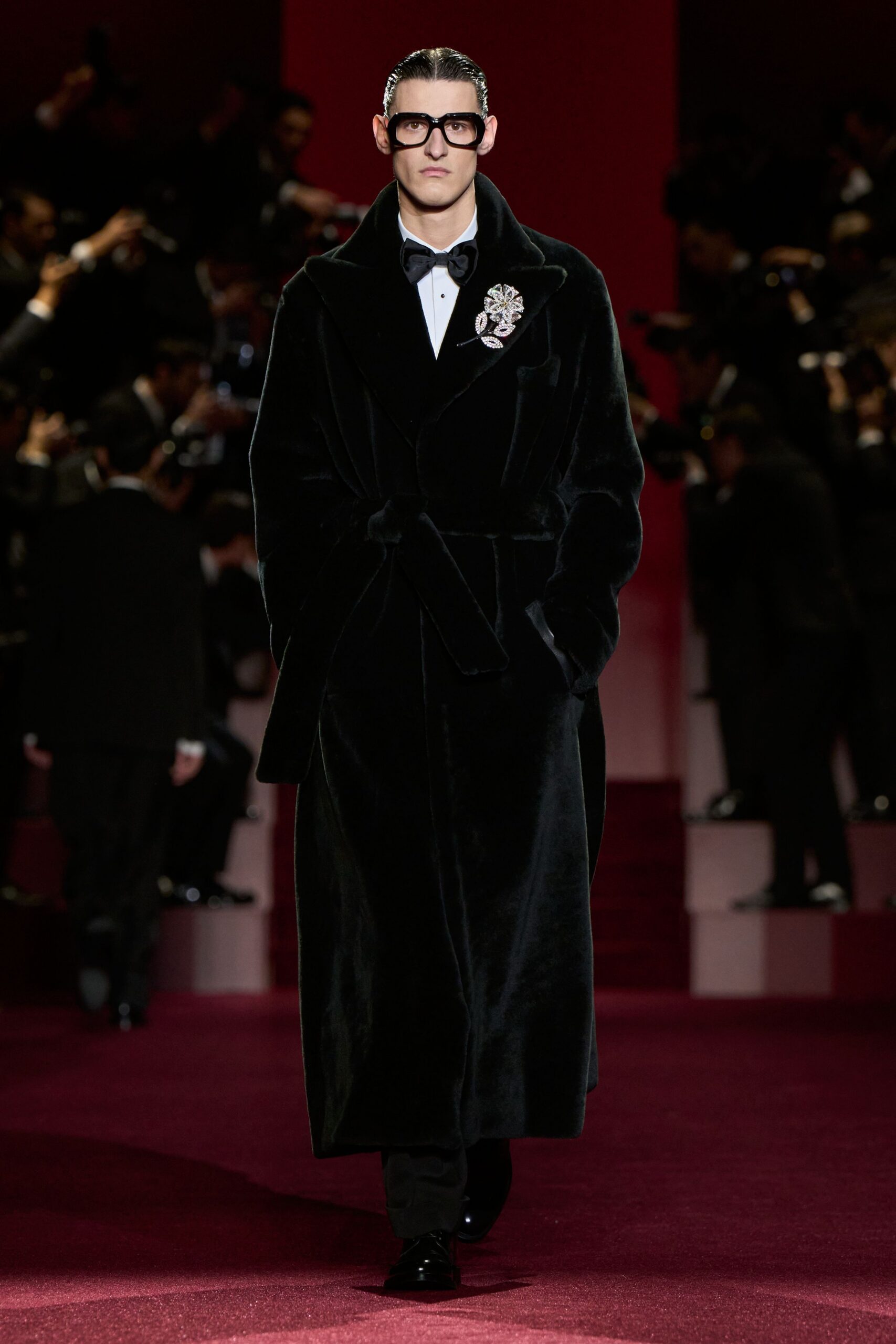 black velvet coat with white shirt