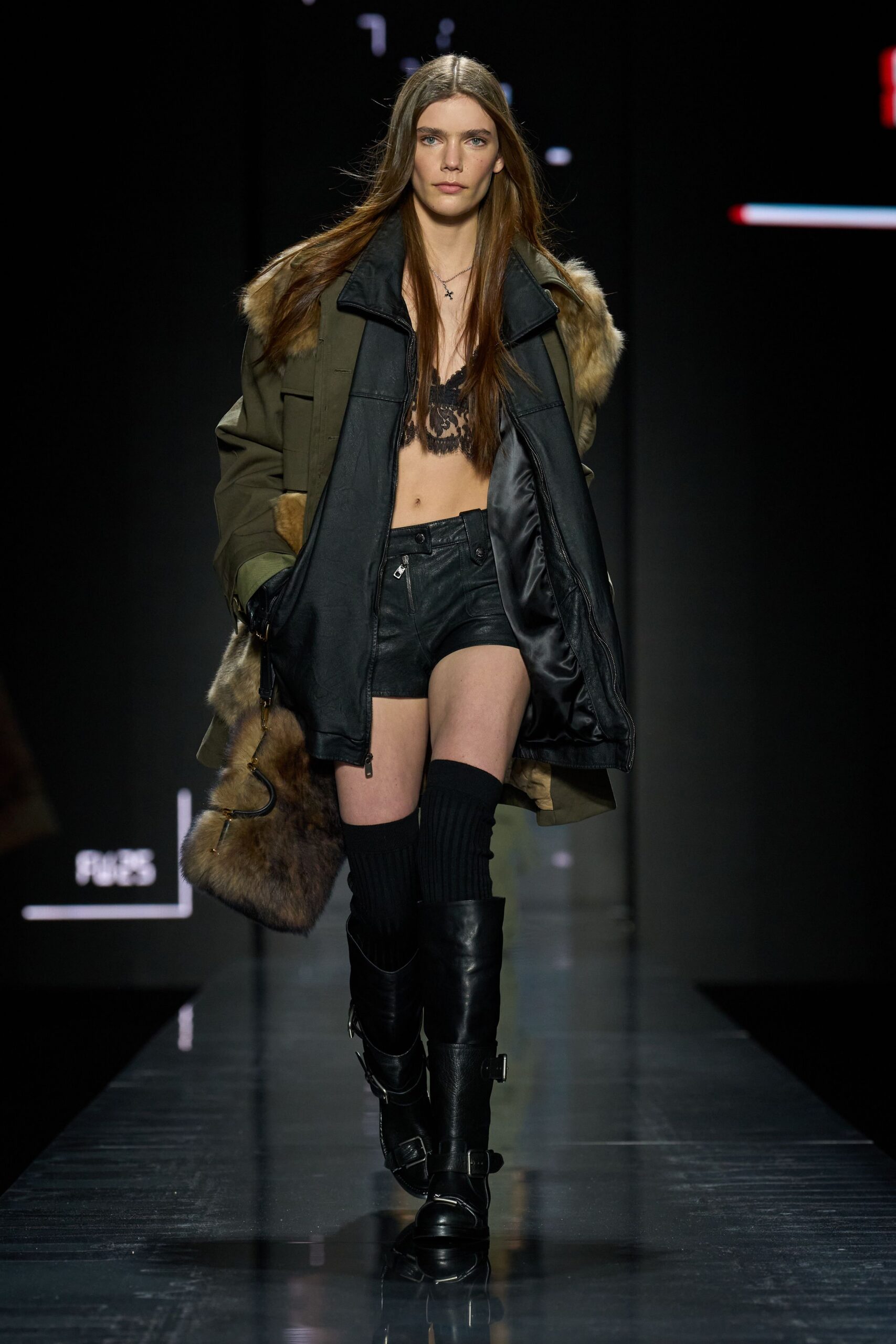 black leather boots