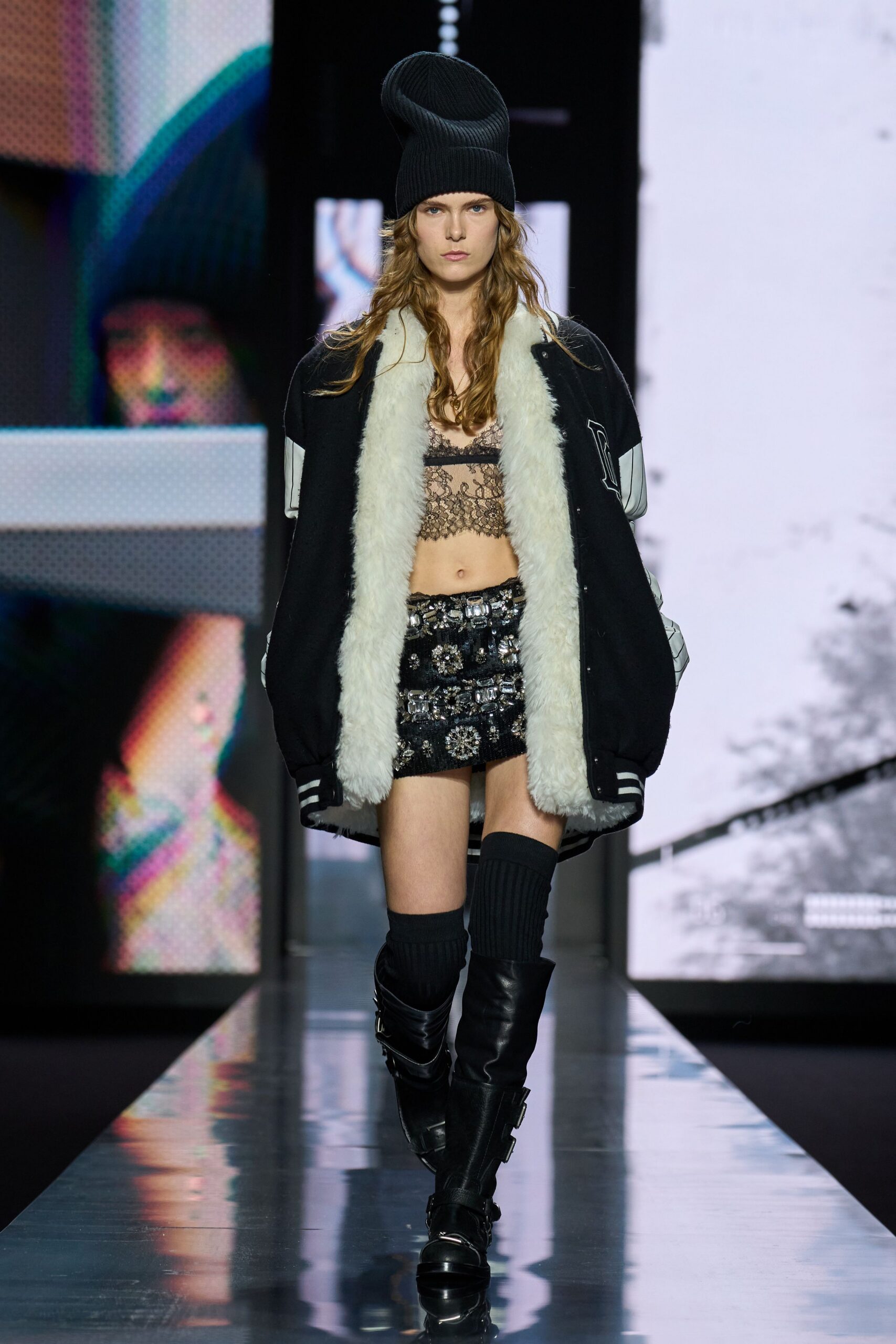 black leather boots