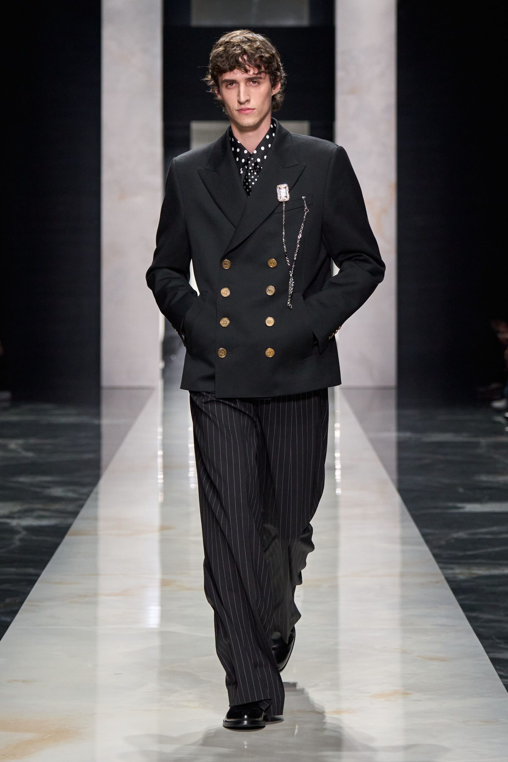 black wool long-sleeve collared tailored buttoned blazer