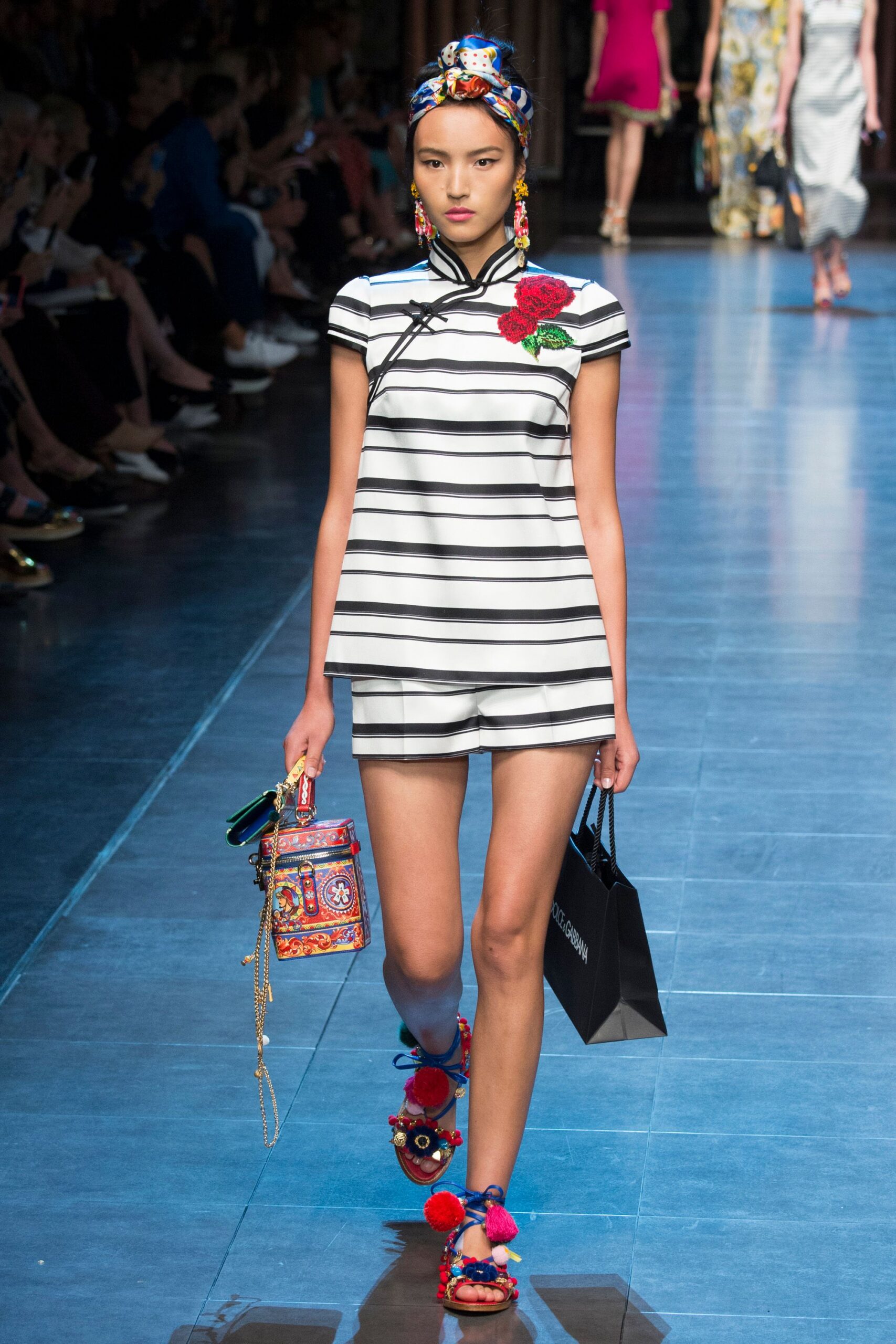 striped fitted top with shorts