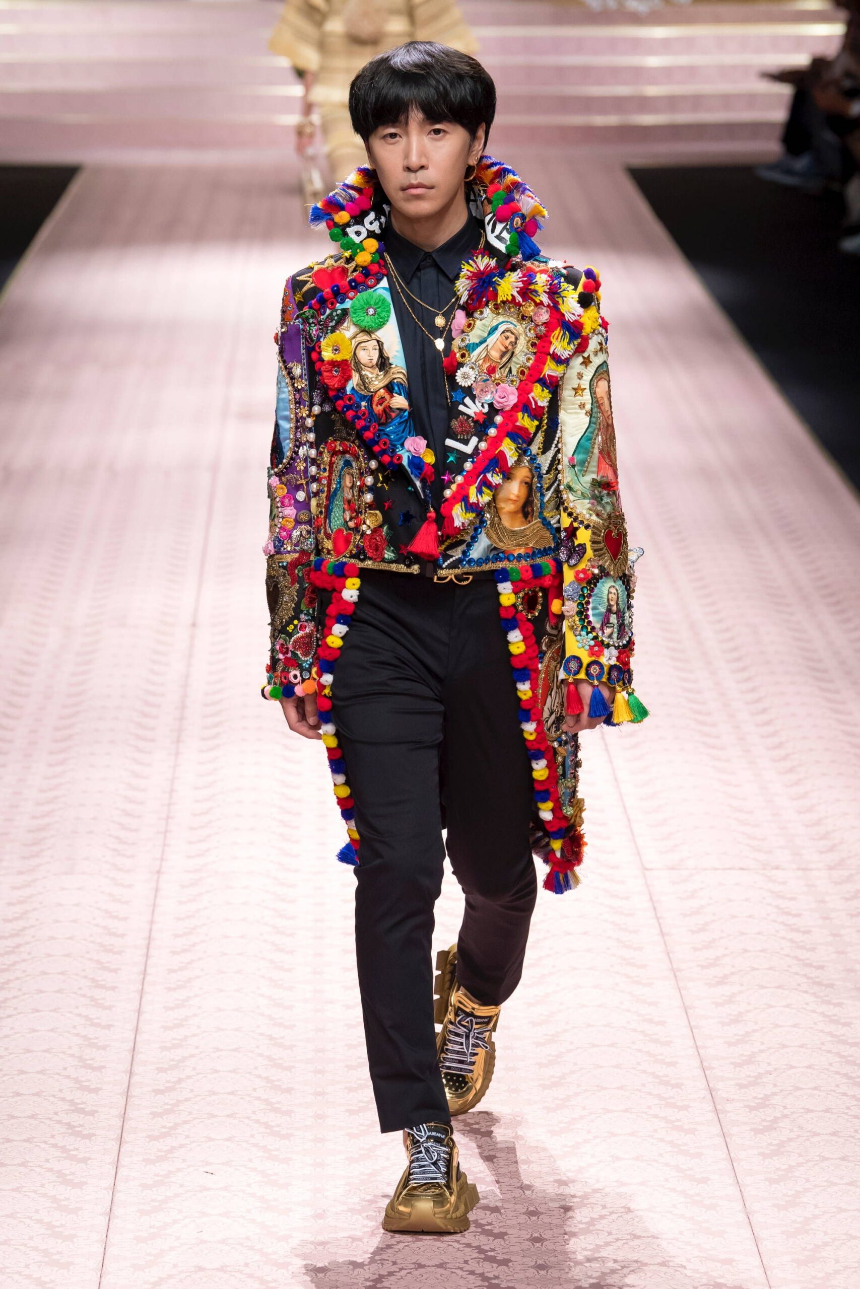 multi-colored embroidered coat