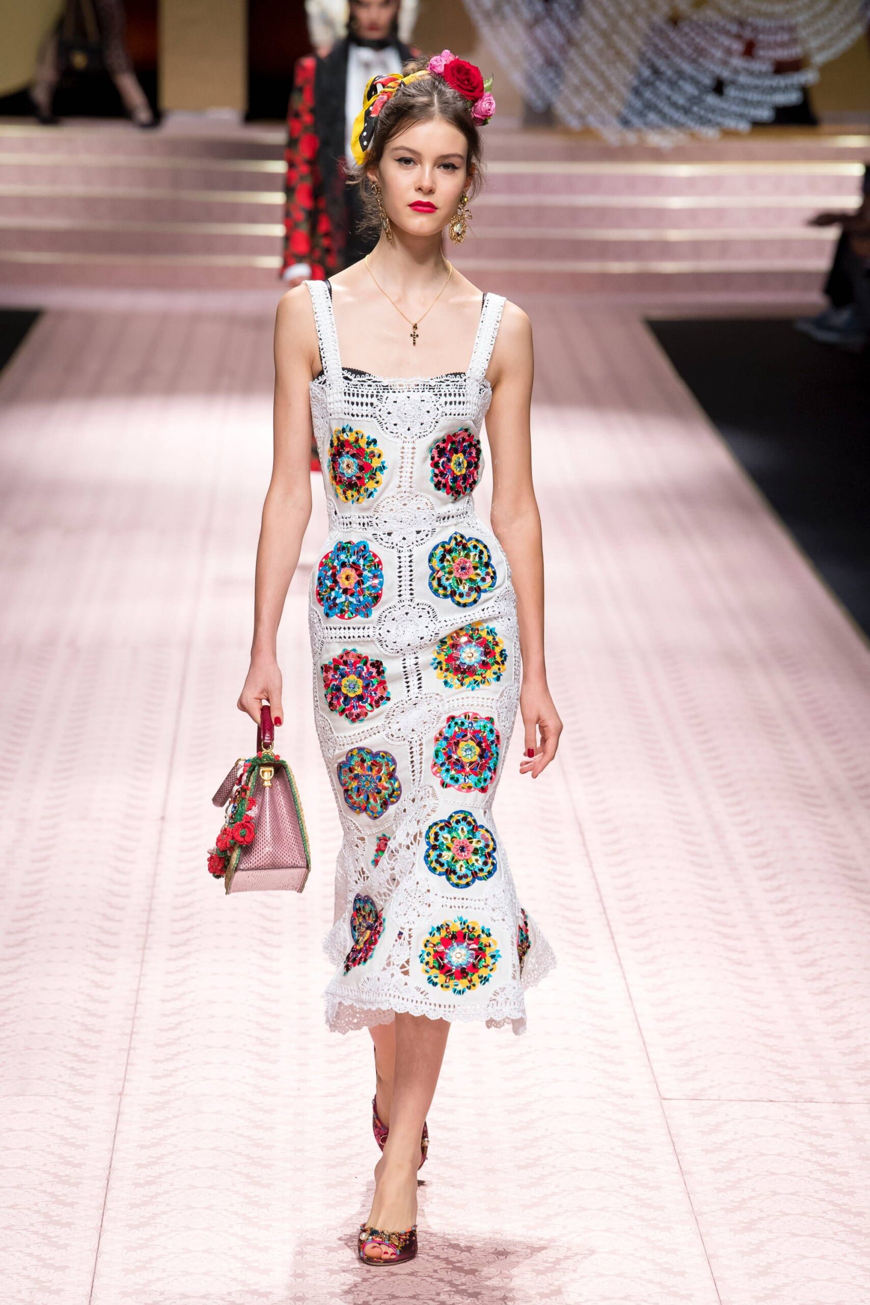 white embroidered midi dress
