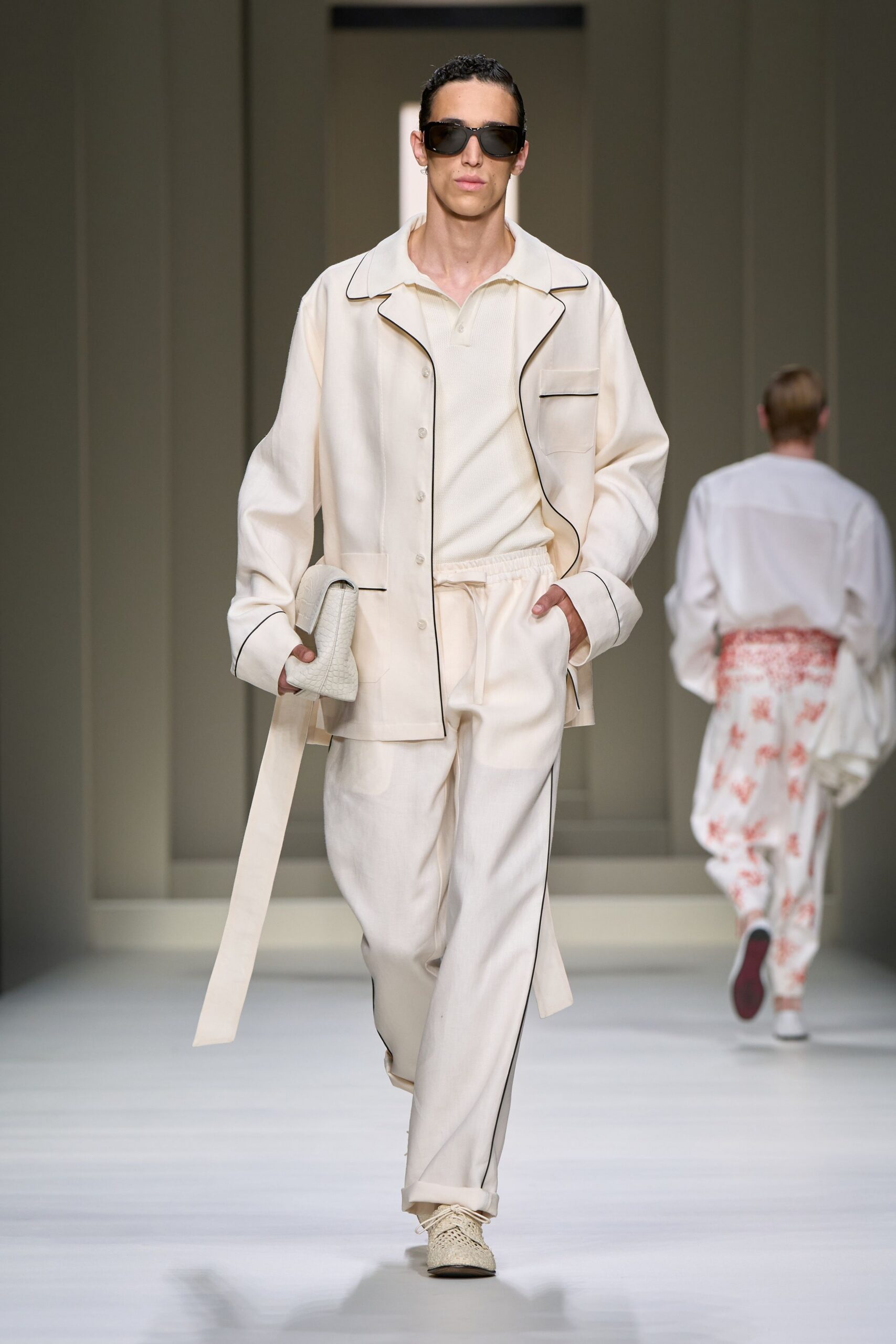 white relaxed jacket and pants