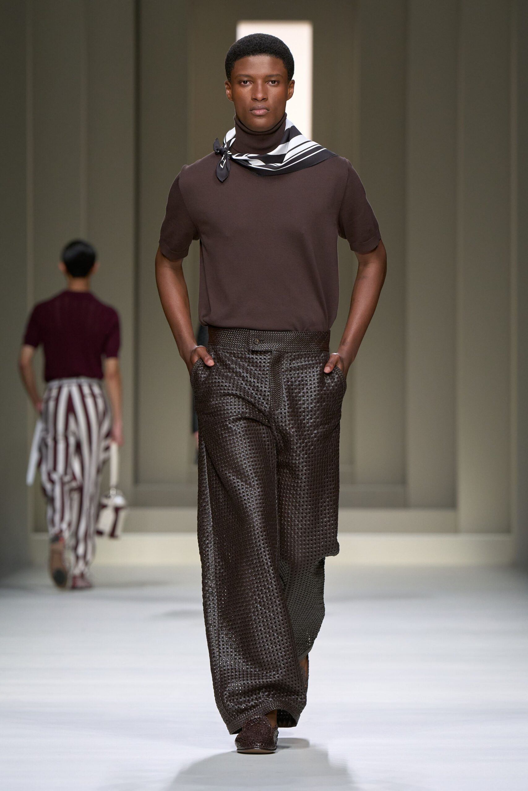 brown relaxed top and pants