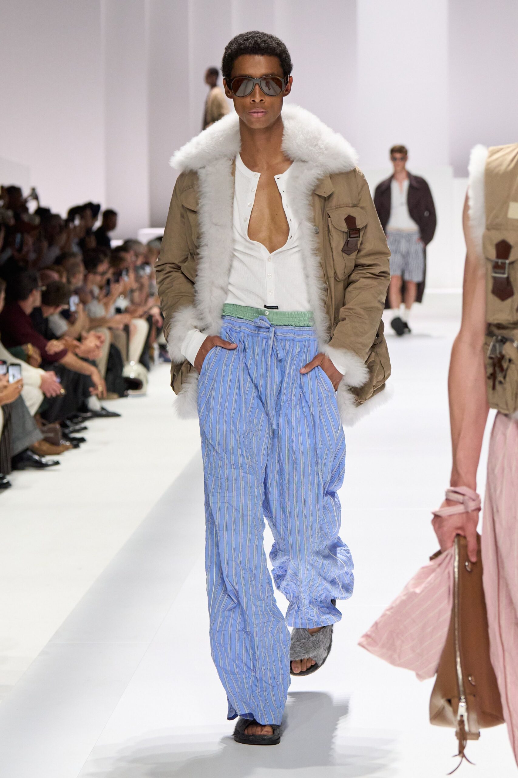 brown relaxed jacket with white shirt