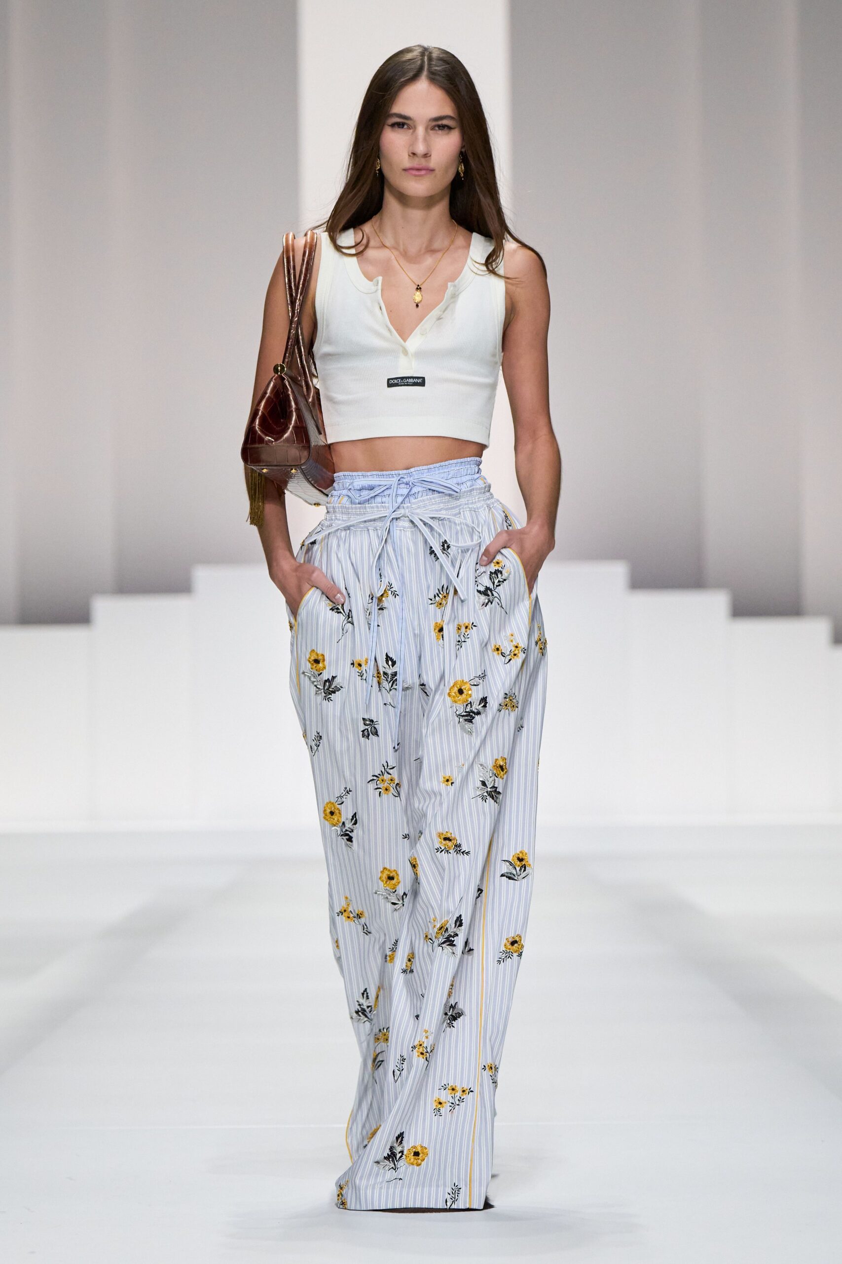 blue cotton relaxed flared pockets pants