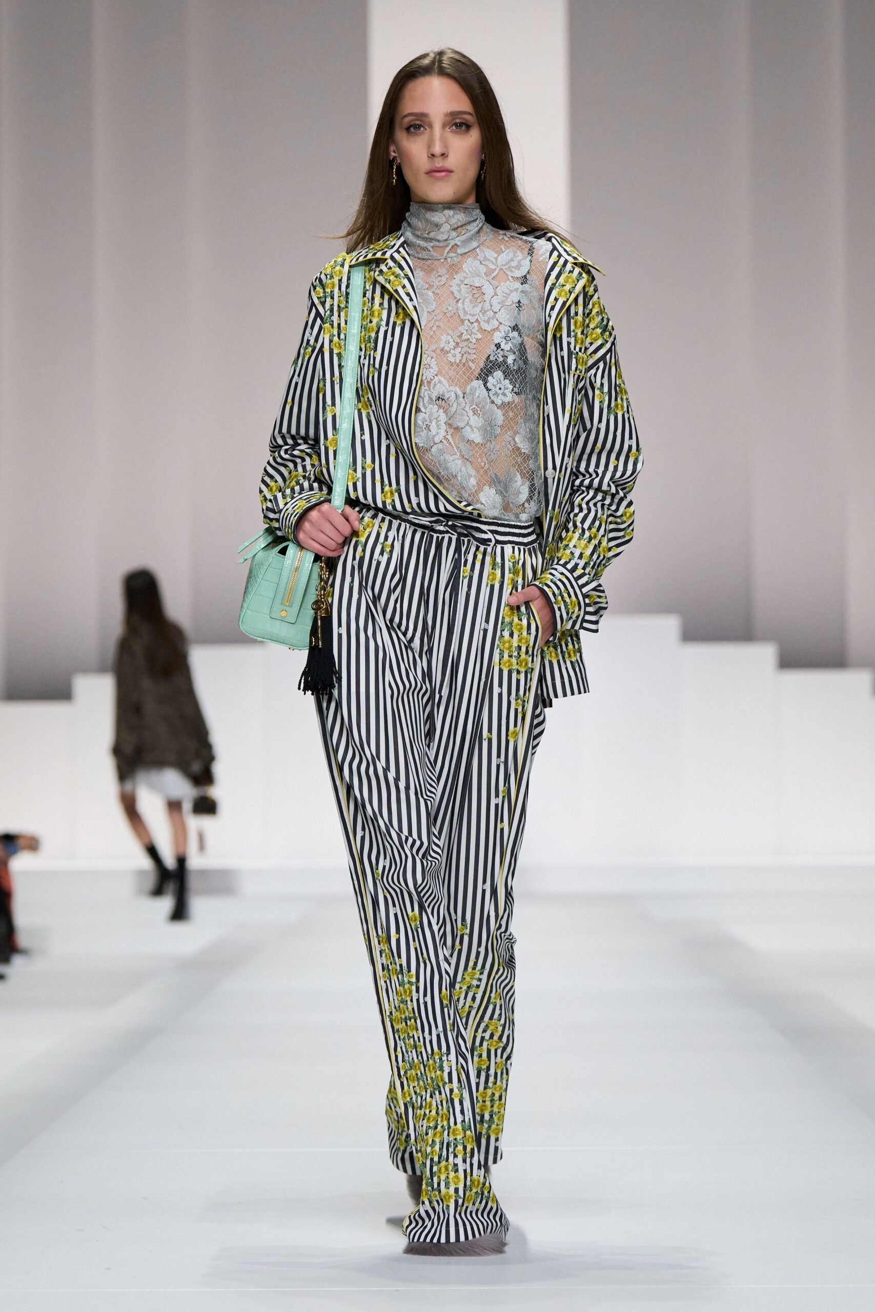 striped silk shirt and pants