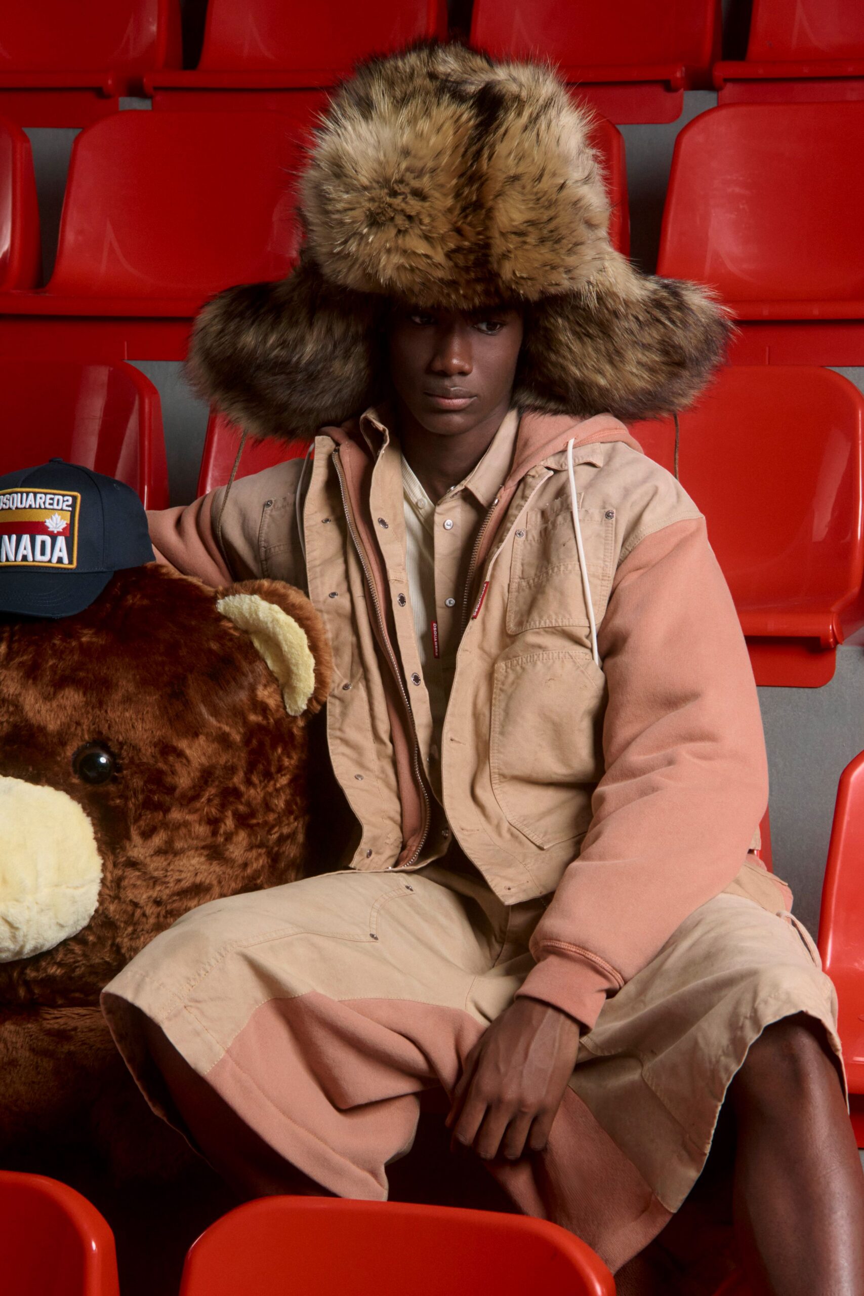 brown fur hat