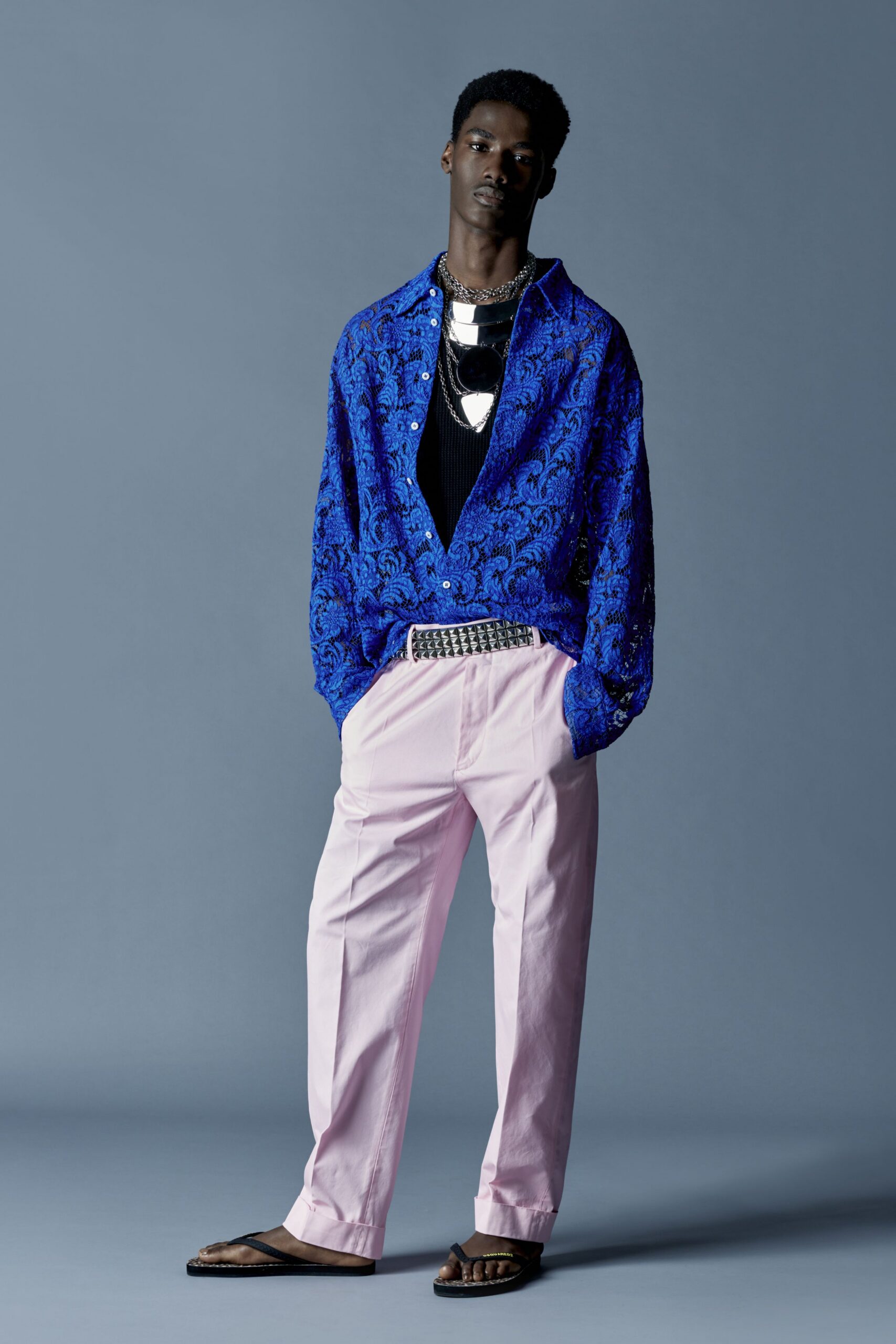 pink cotton relaxed straight-leg pants
