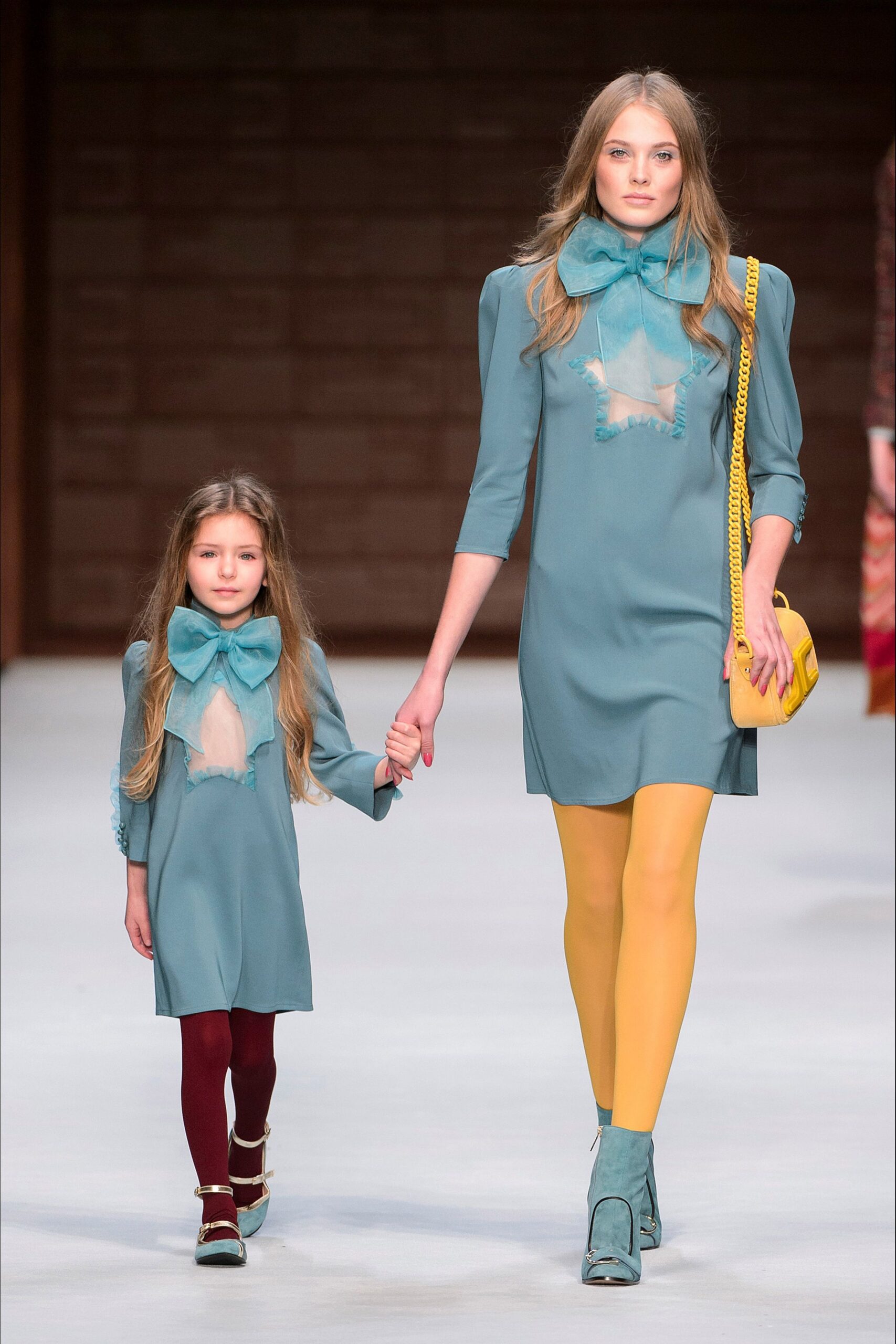 blue silk long-sleeve collared fitted pleated mini dress