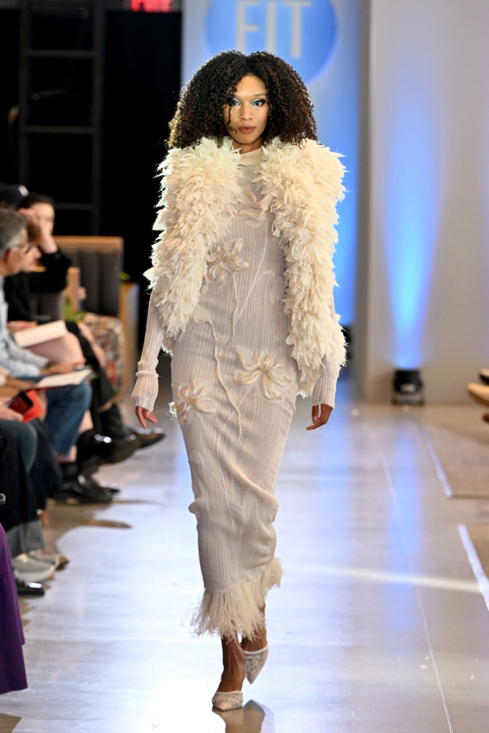 white silk fitted dress with cape