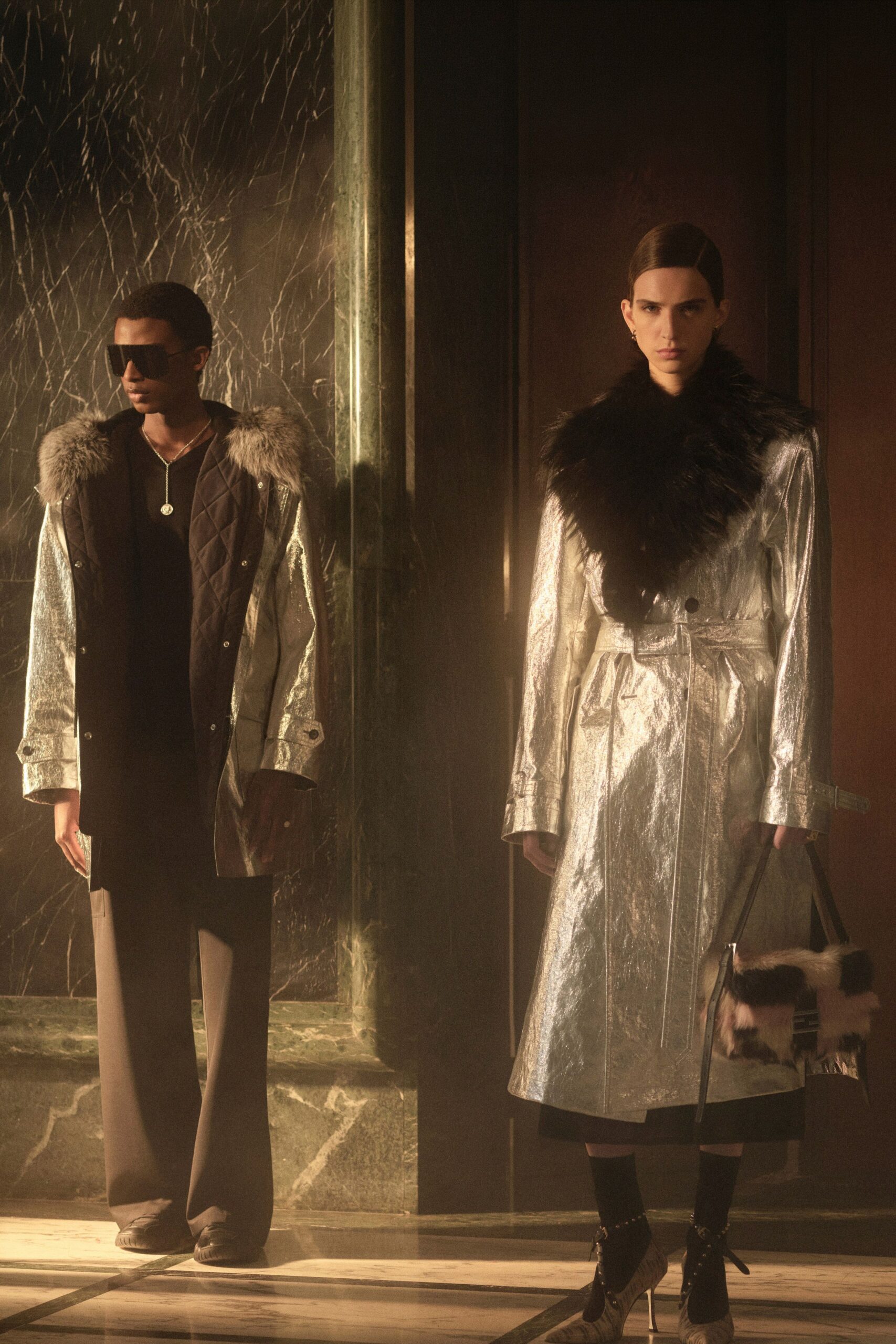 multi fur bag