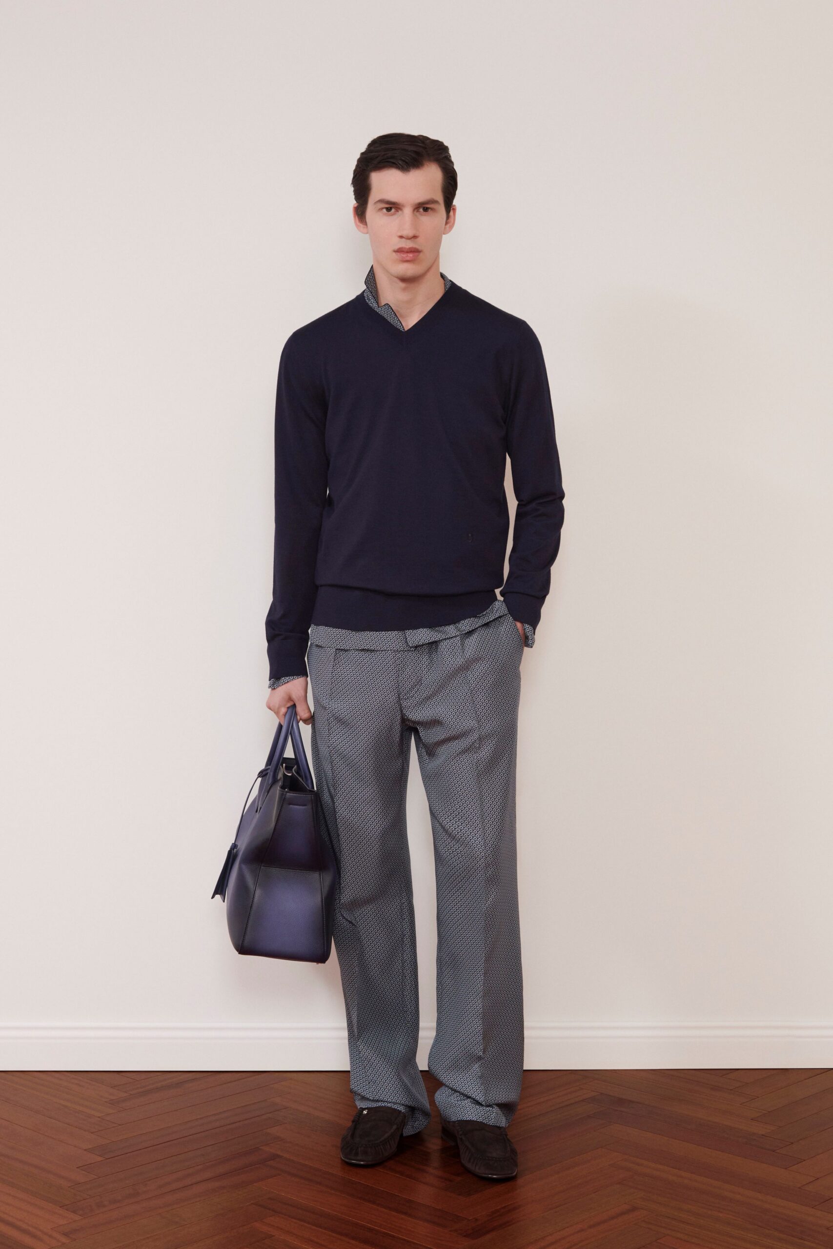 purple leather bag
