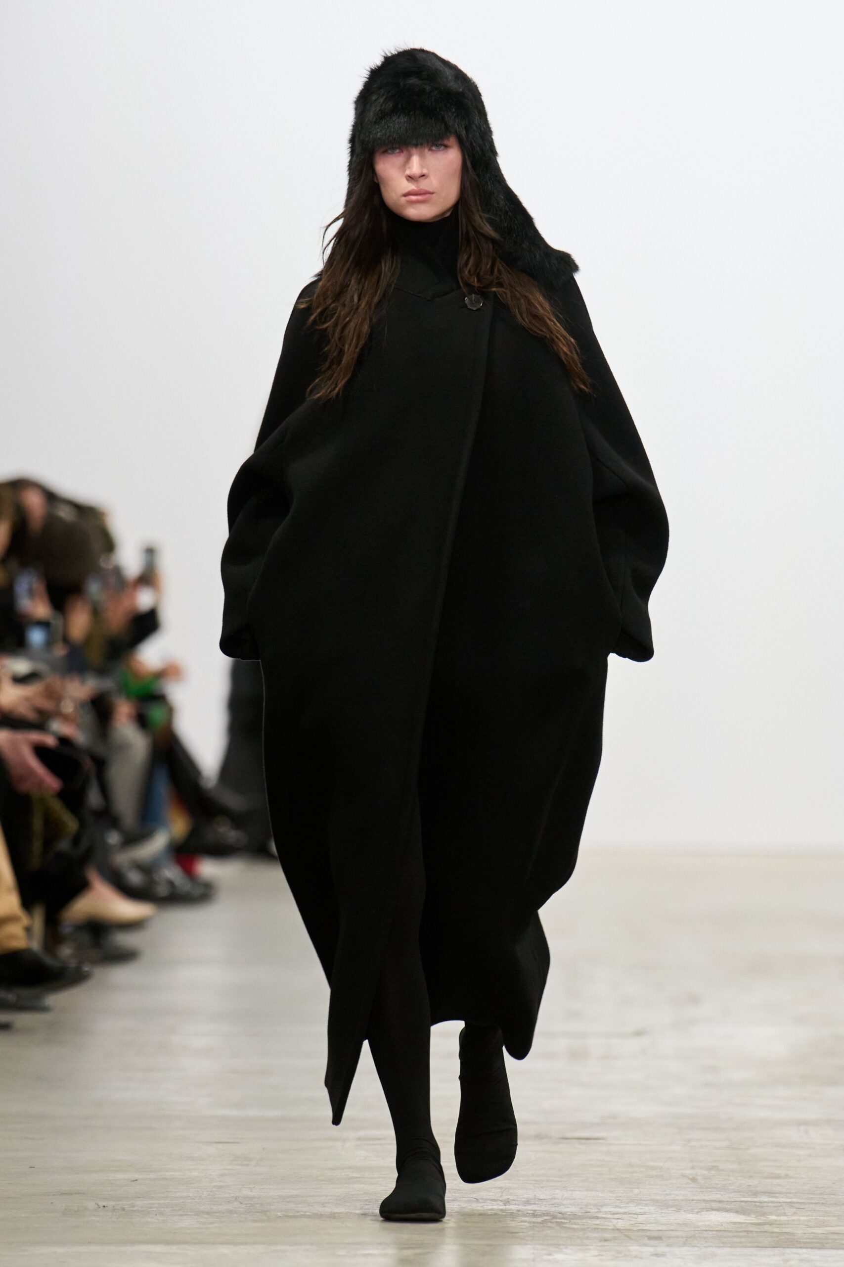 black fur hat