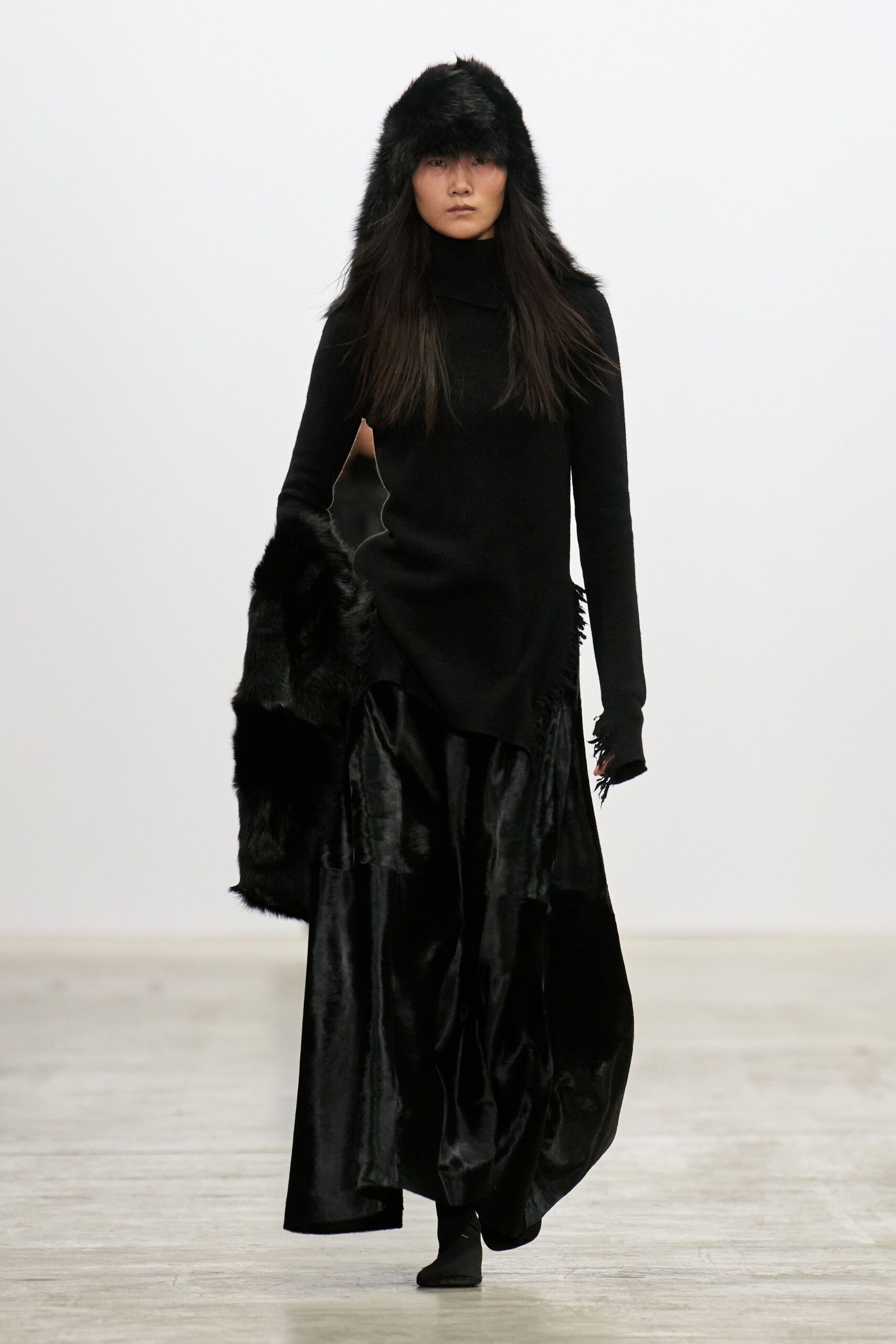 black fur hat