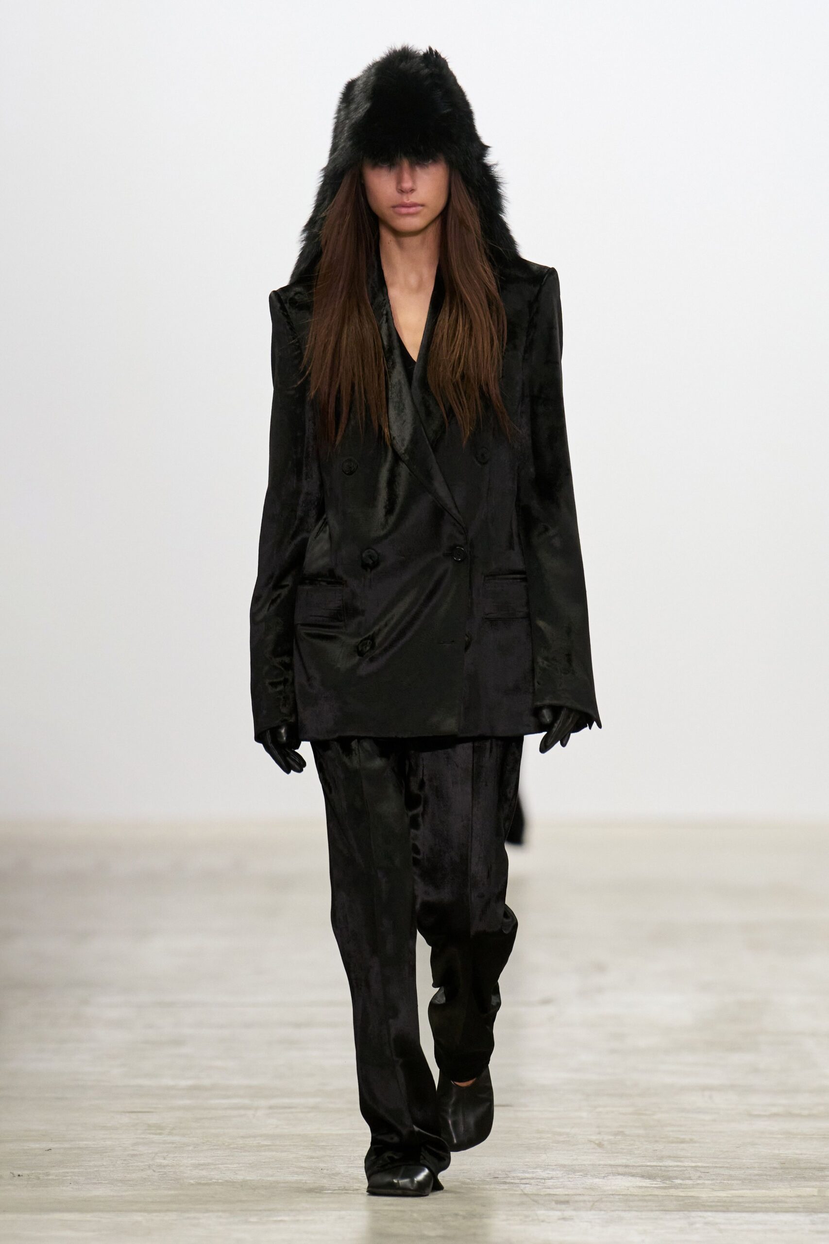 black fur hat