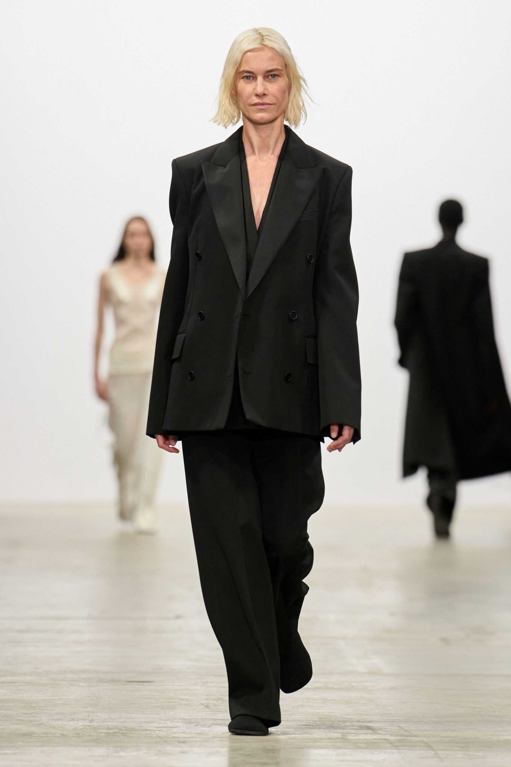 black tailored suit with pants