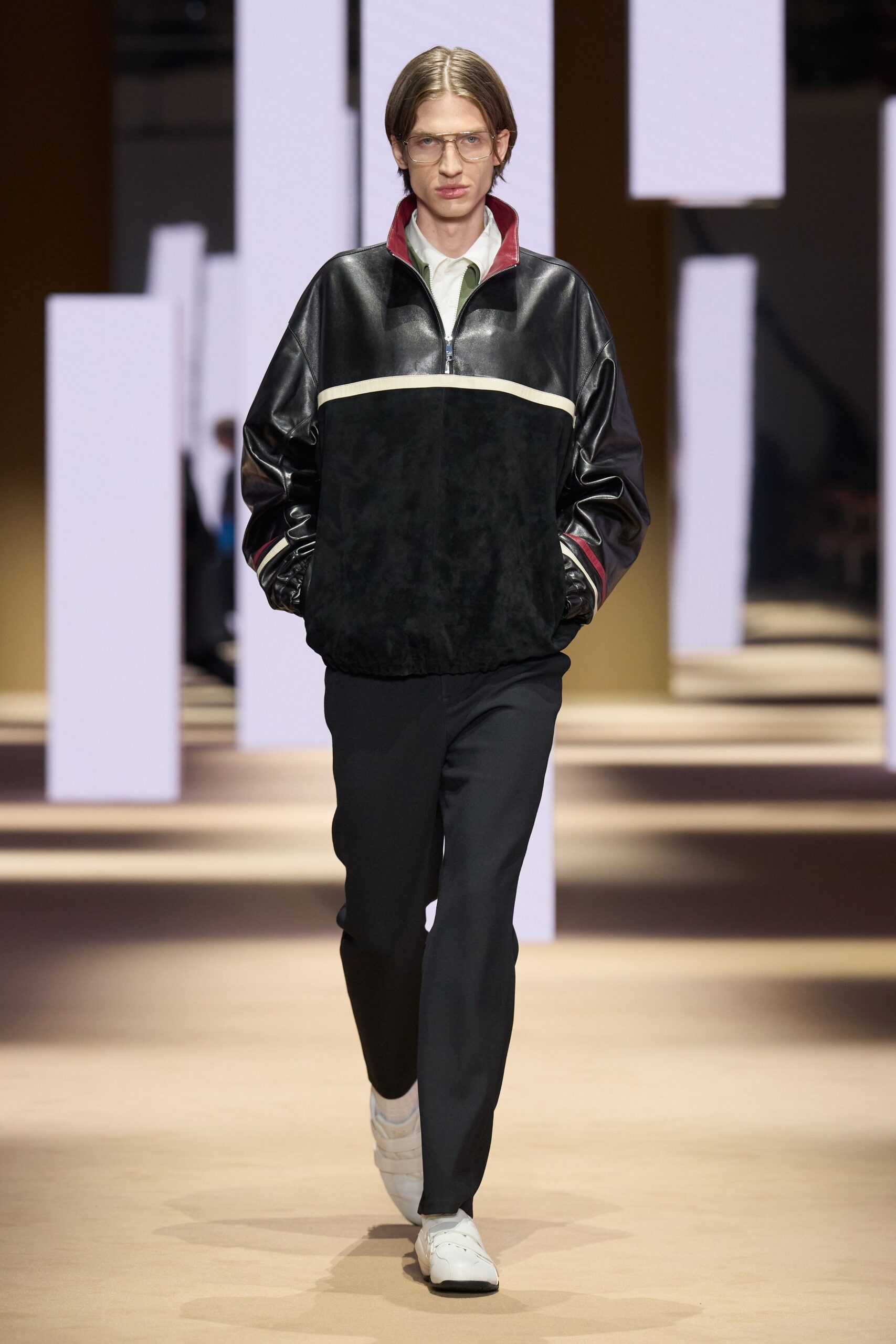 black suede long-sleeve collared relaxed zippered jacket
