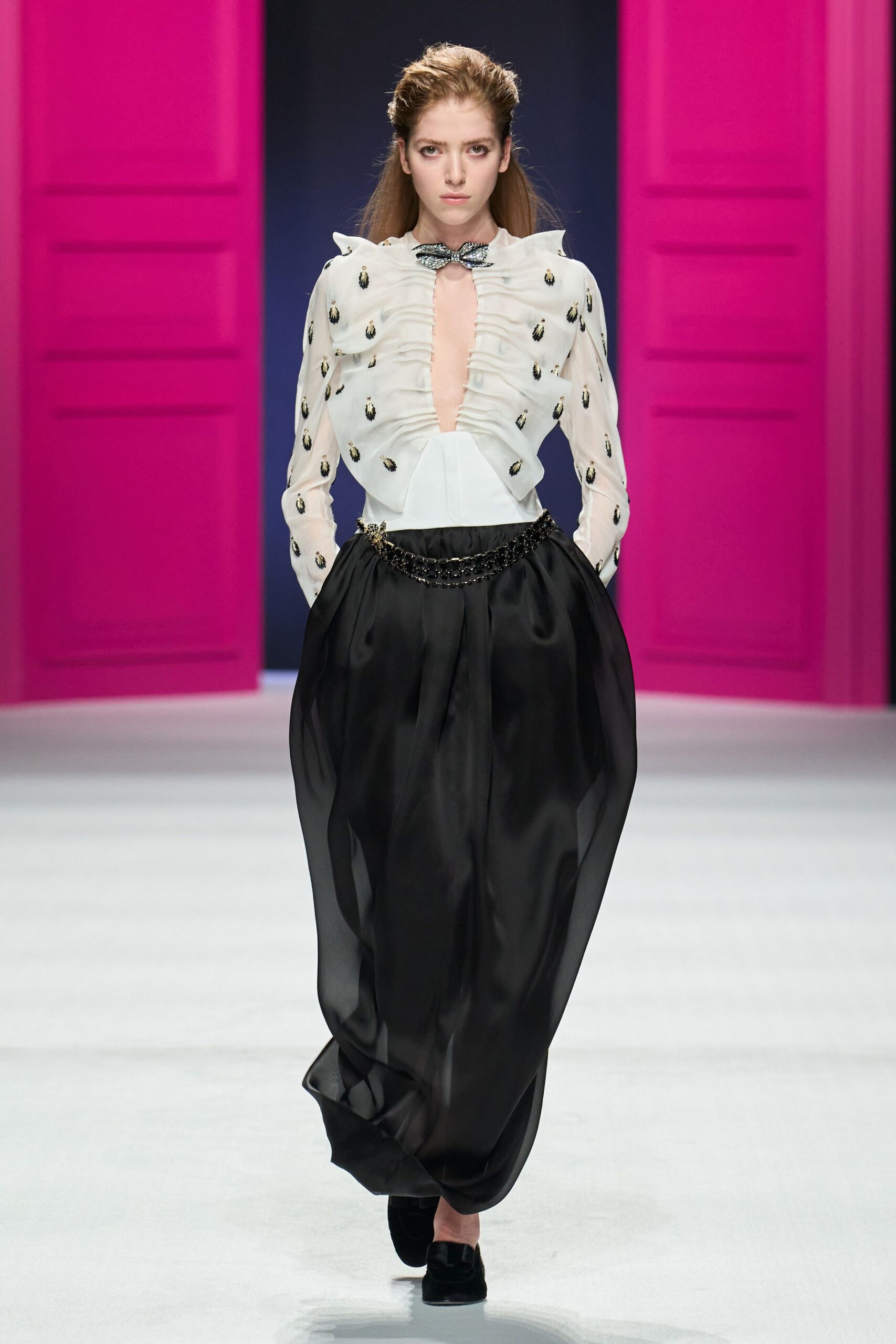 black silk relaxed flowing maxi skirt